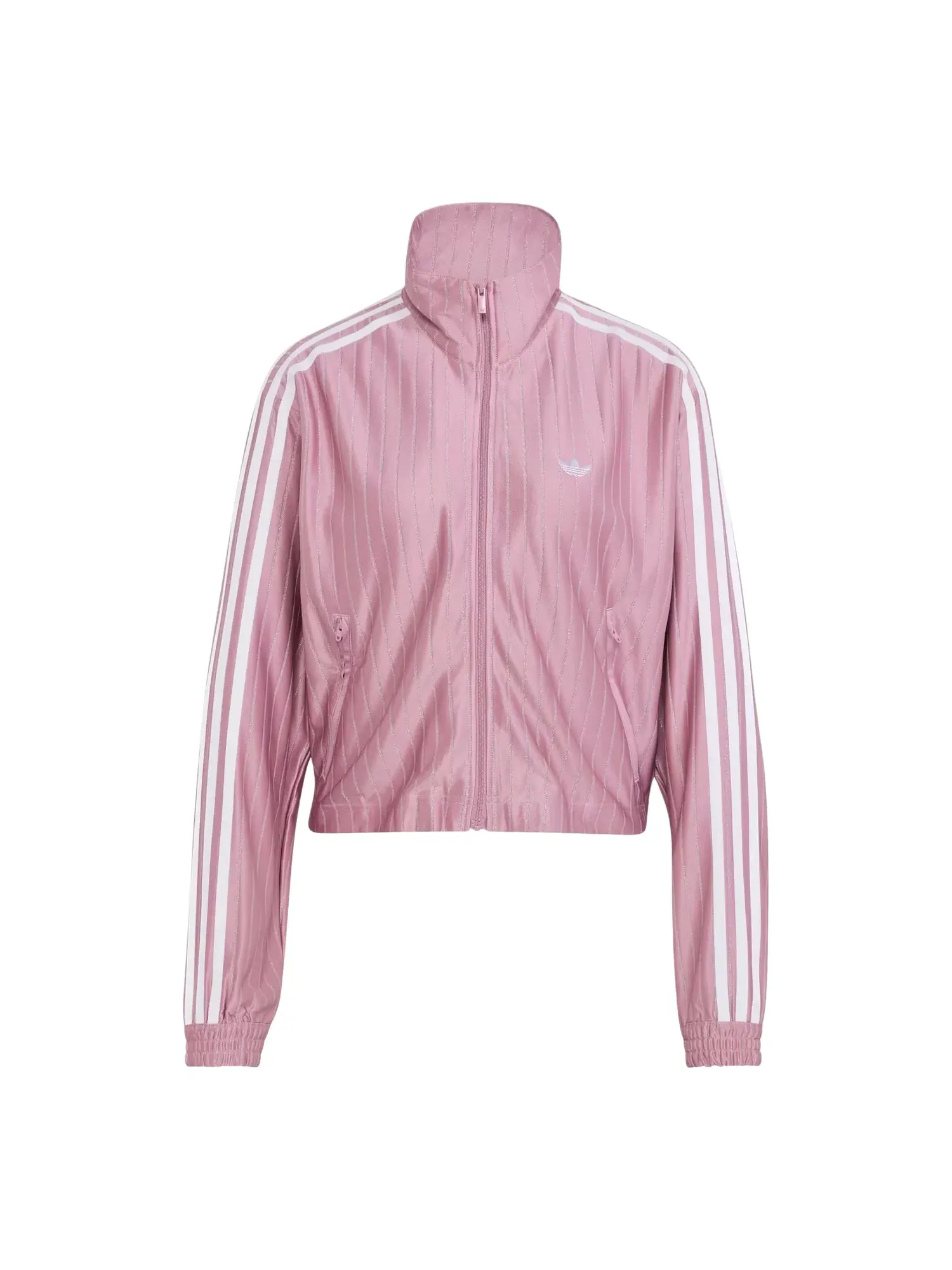 Женская куртка с принтом Firebird Pinstripe Adidas — изображение 1 из 4, розовый