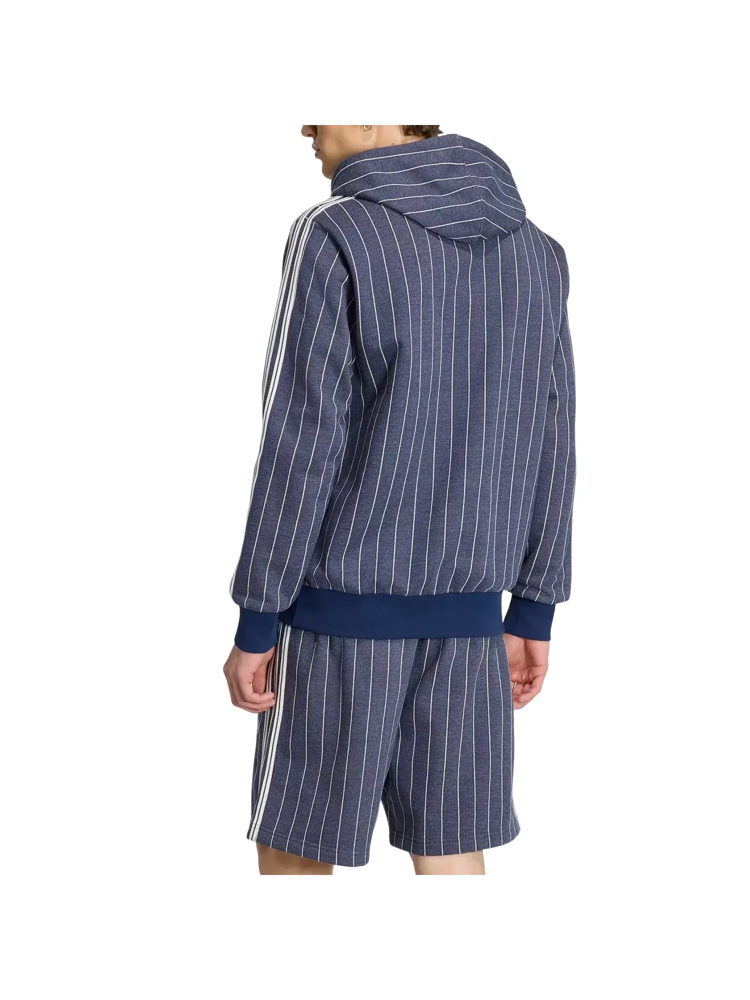 Мужское худи с принтом Pinstripes Adidas — изображение 3 из 3, синий