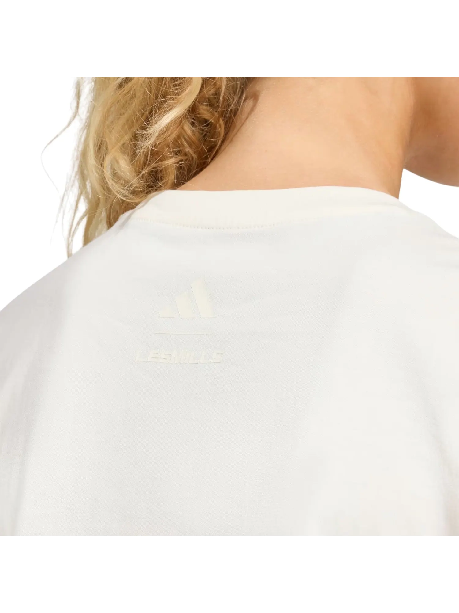 Футболка (WMNS) adidas x Les Mills Movers Graphic T-Shirt 'Off White' — изображение 5 из 5, белый