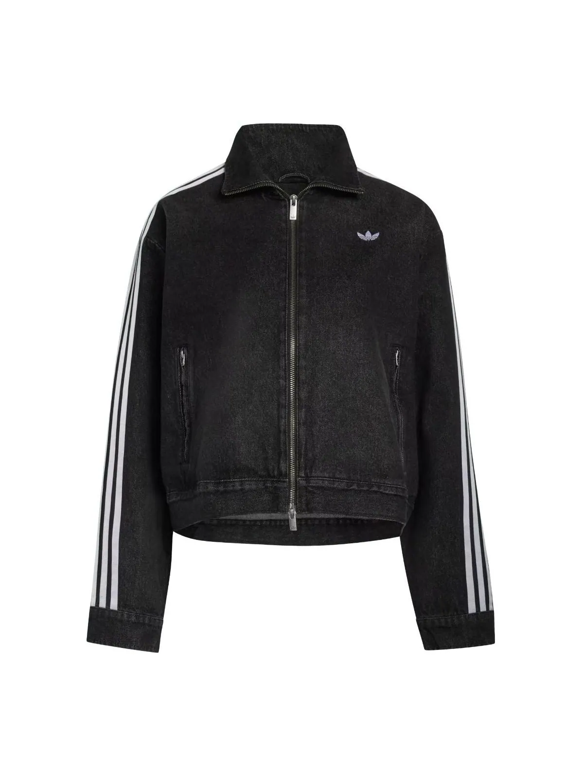 (WMNS) Куртка Adidas Originals Denim Lacing FB Jacket 'Black' — изображение 1 из 3, черный