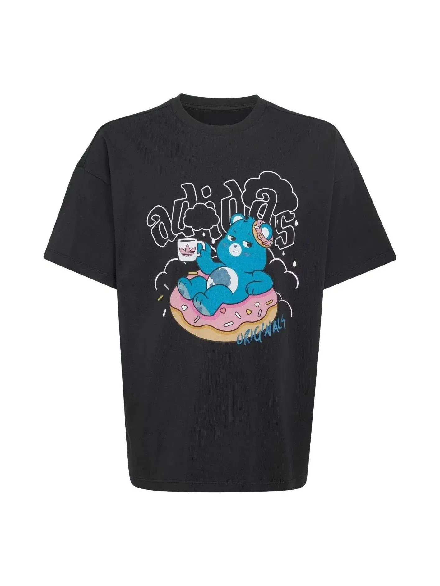 Мужская футболка Adidas x Care Bears Slim 3 Stripes — изображение 1 из 3, черный