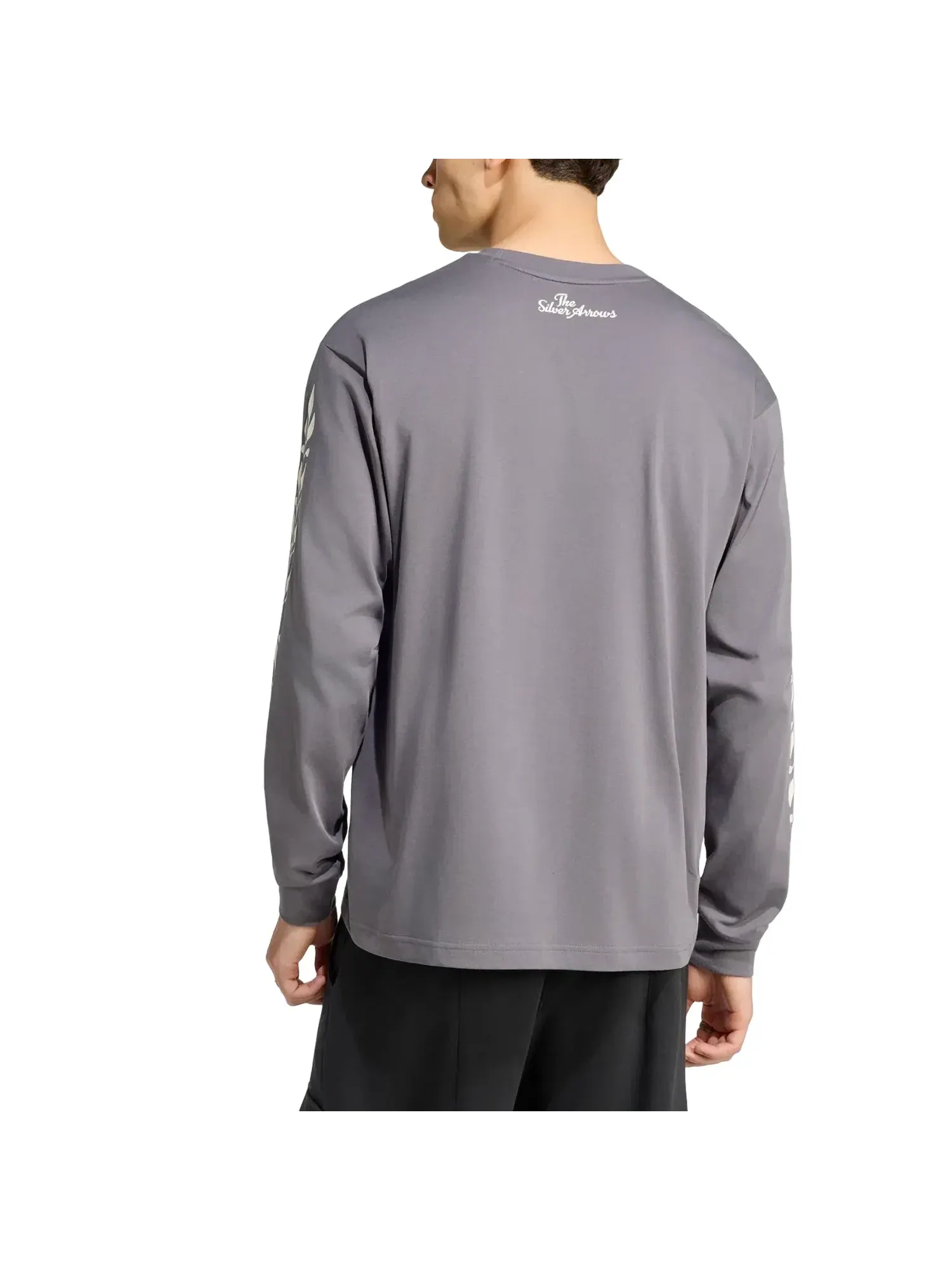 Мужская футболка с длинным рукавом Adidas x Mercedes AMG Petronas Formula 1 Team Silver Arrows Granite — изображение 3 из 3