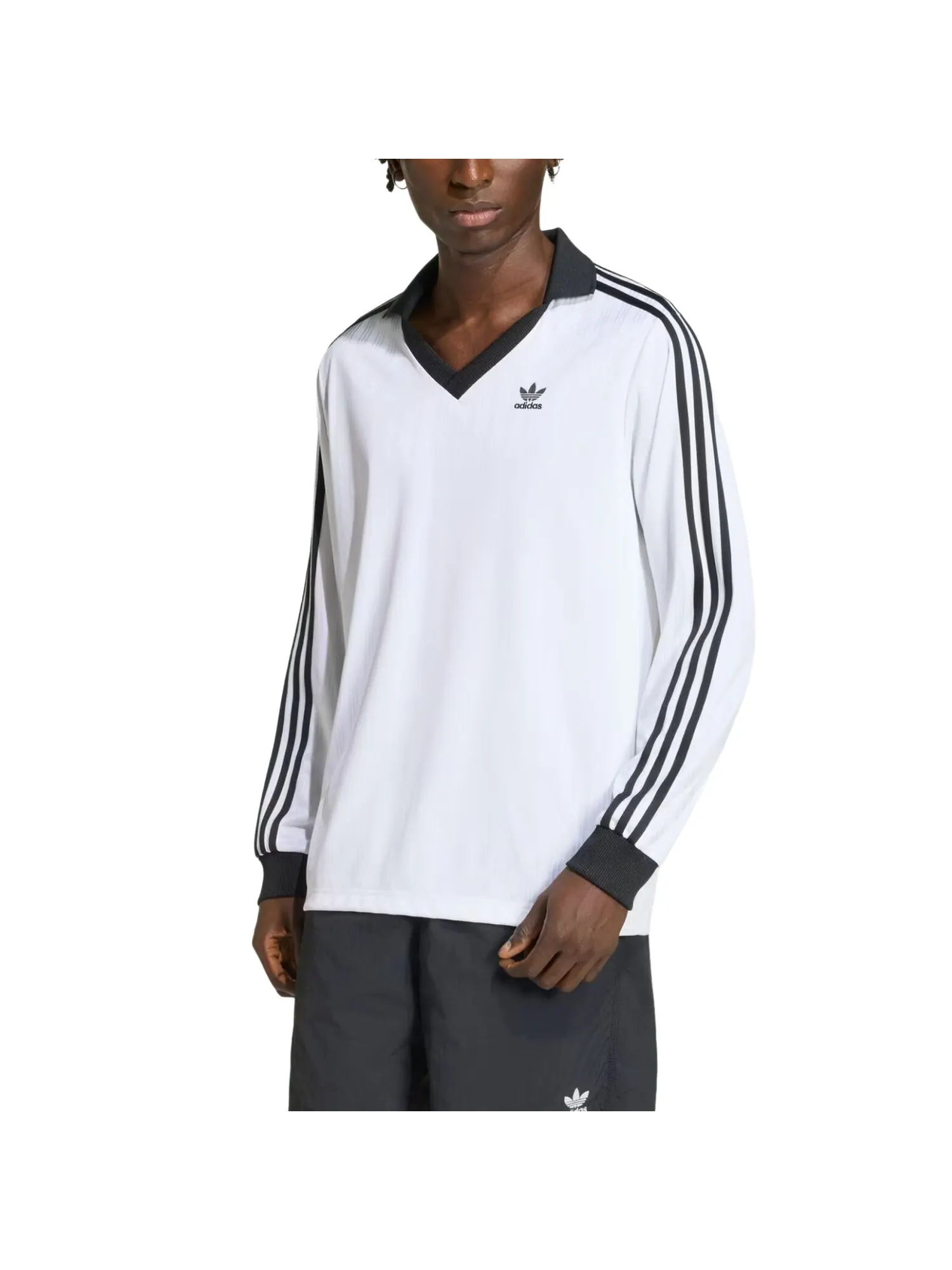 Футболка с длинным рукавом Adidas Adicolor Pique — изображение 2 из 3, белый