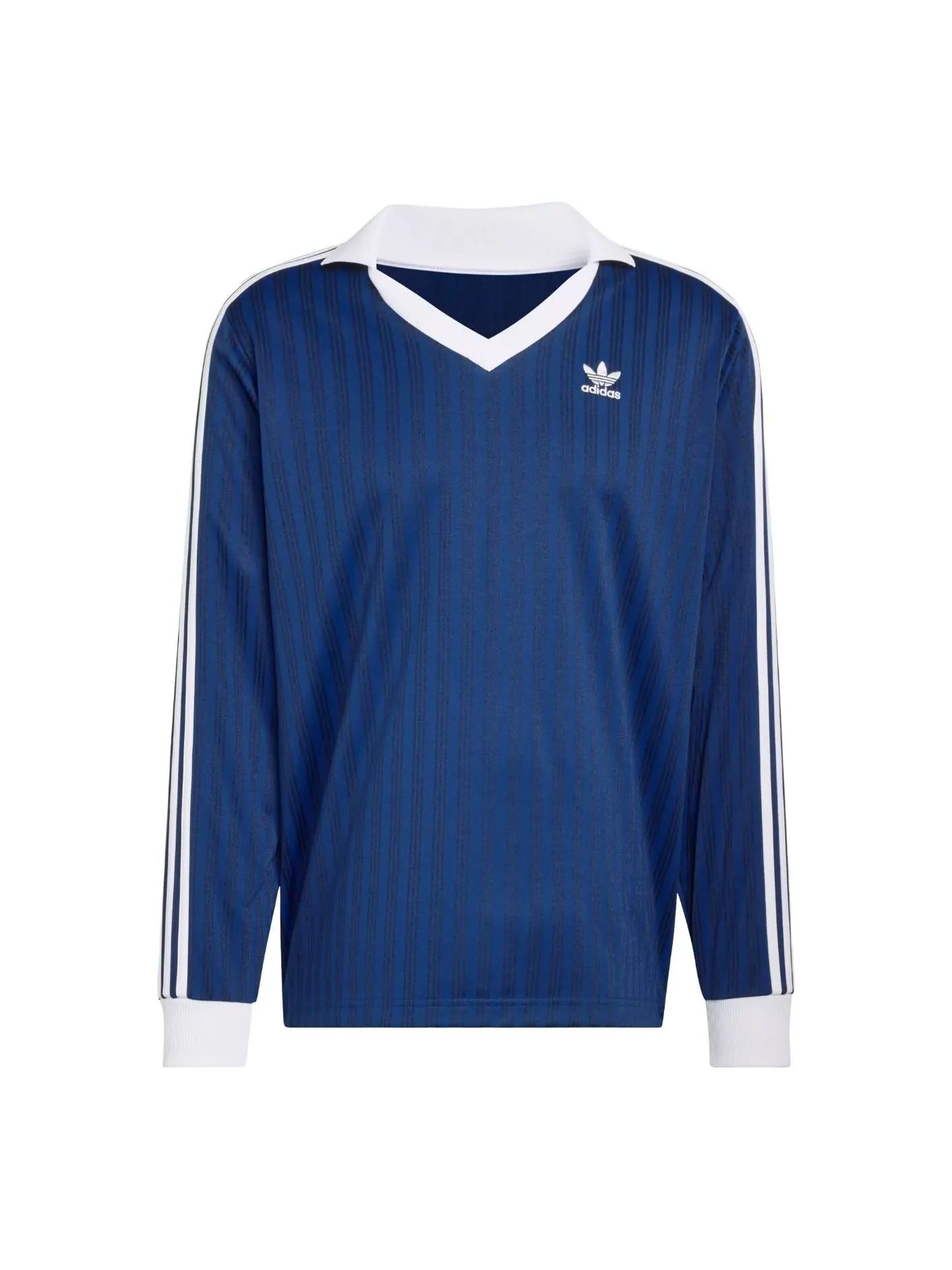Футболка с длинным рукавом Adidas Adicolor Pique 'Night Indigo' — изображение 1 из 3, индиго