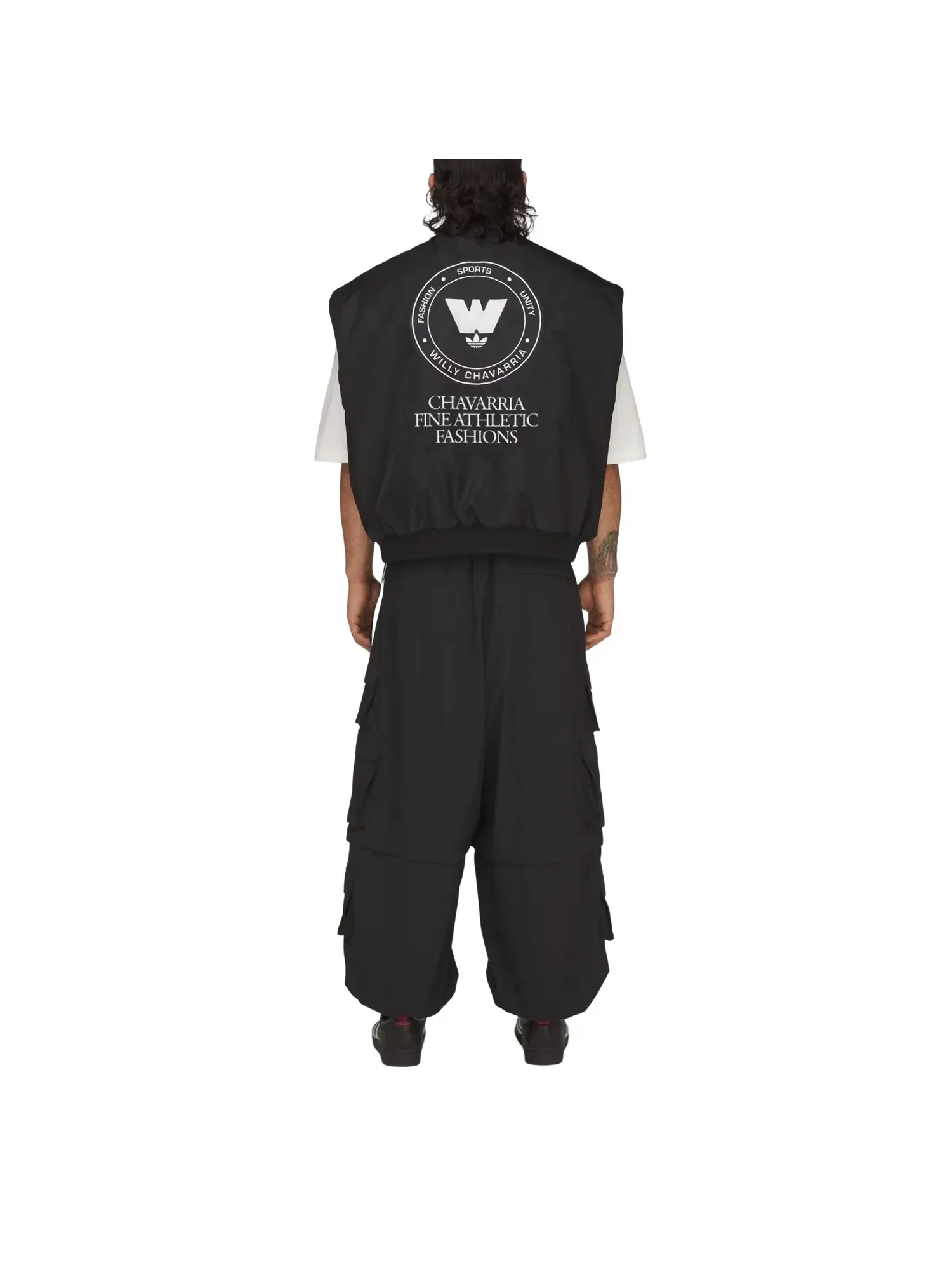 Мужской жилет с принтом Adidas x Chavarria Down Vest — изображение 5 из 5, черный