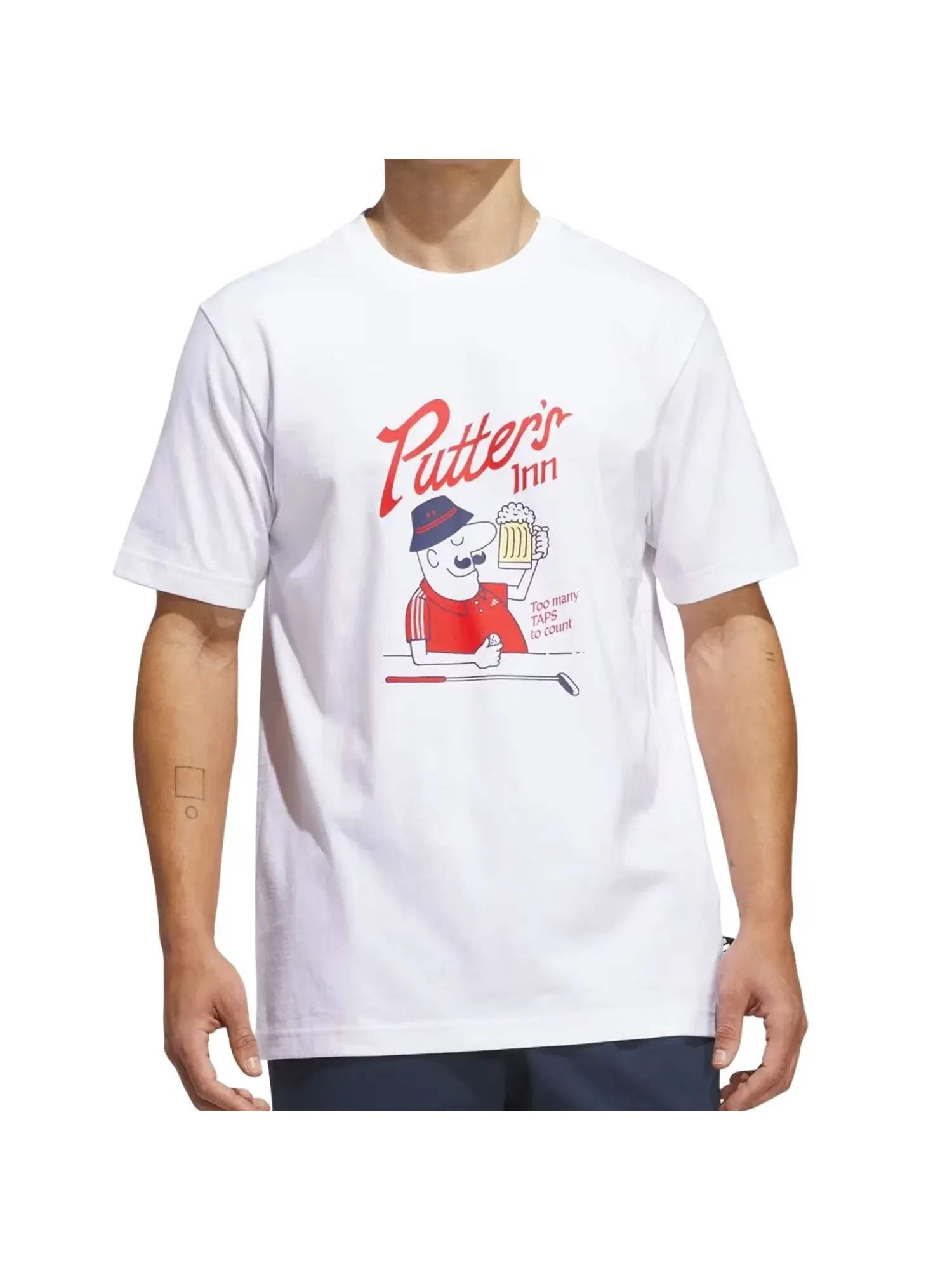 Мужская футболка с графическим принтом Adidas Elevated Chip Graphic T-Shirt — изображение 2 из 3, белый