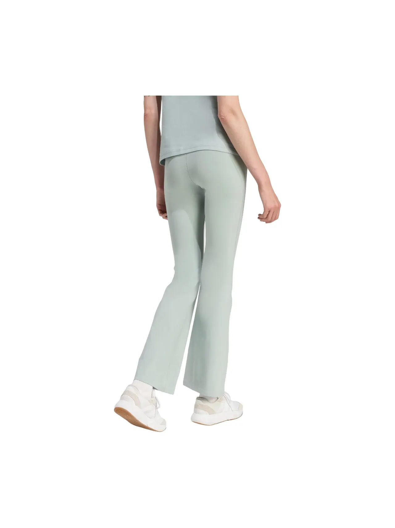 (WMNS) Леггинсы Adidas Essentials Small Logo Flared Leggings 'Wonder Sage White' — изображение 3 из 4, белый