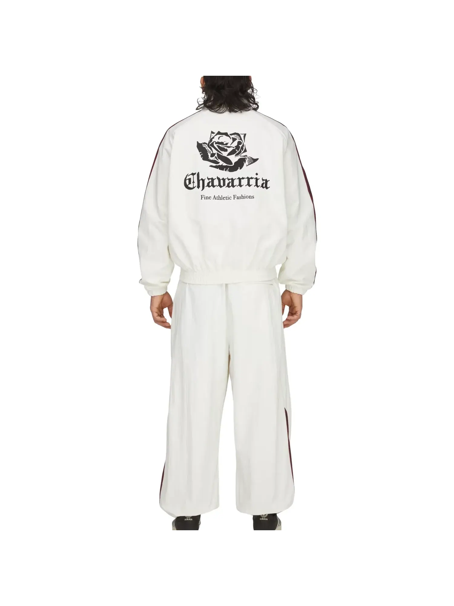 Спортивная куртка Adidas x Chavarria Woven Track Jacket 'Off White' KT2616 — изображение 5 из 8, белый