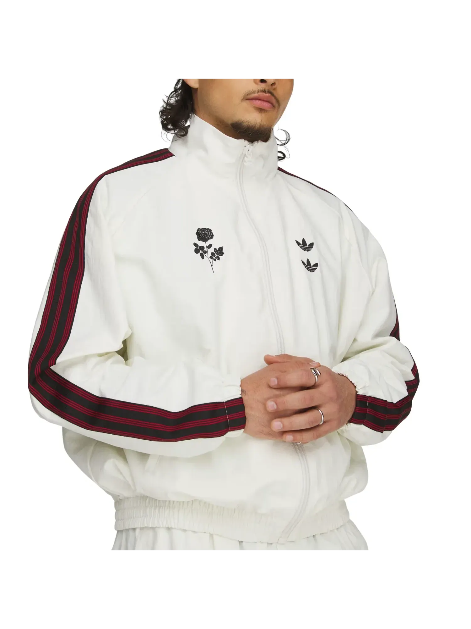 Спортивная куртка Adidas x Chavarria Woven Track Jacket 'Off White' KT2616 — изображение 7 из 8, белый