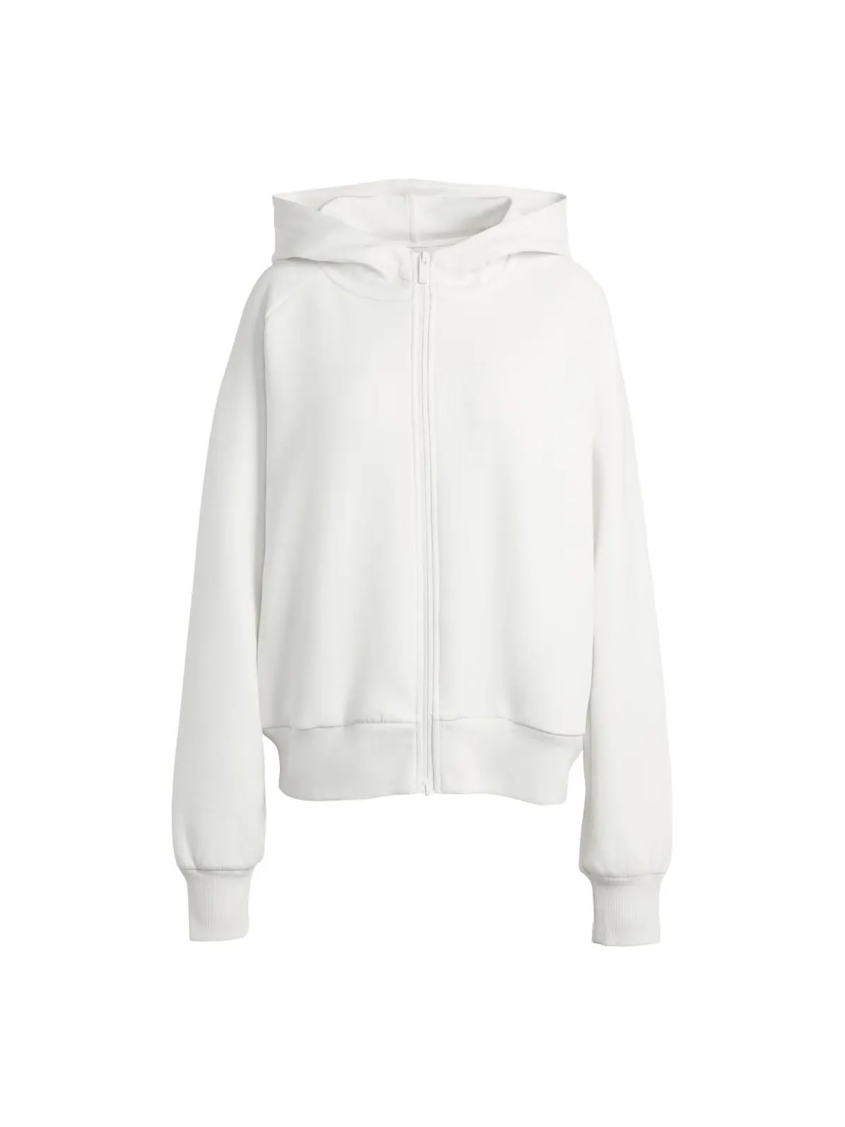 (WMNS) Толстовка Adidas Soft Lux на молнии — изображение 1 из 3, белый