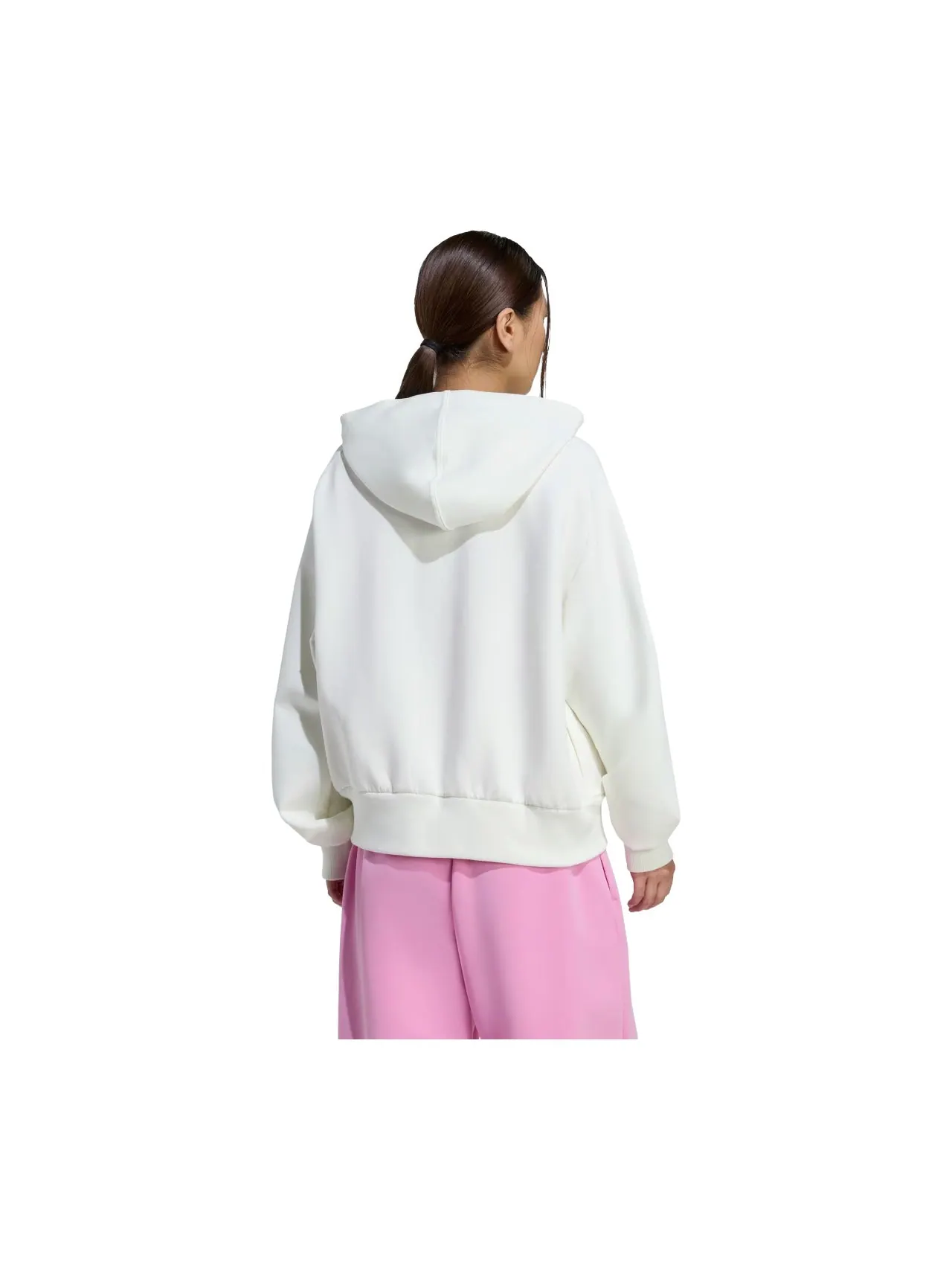 (WMNS) Толстовка Adidas Soft Lux на молнии — изображение 3 из 3, белый