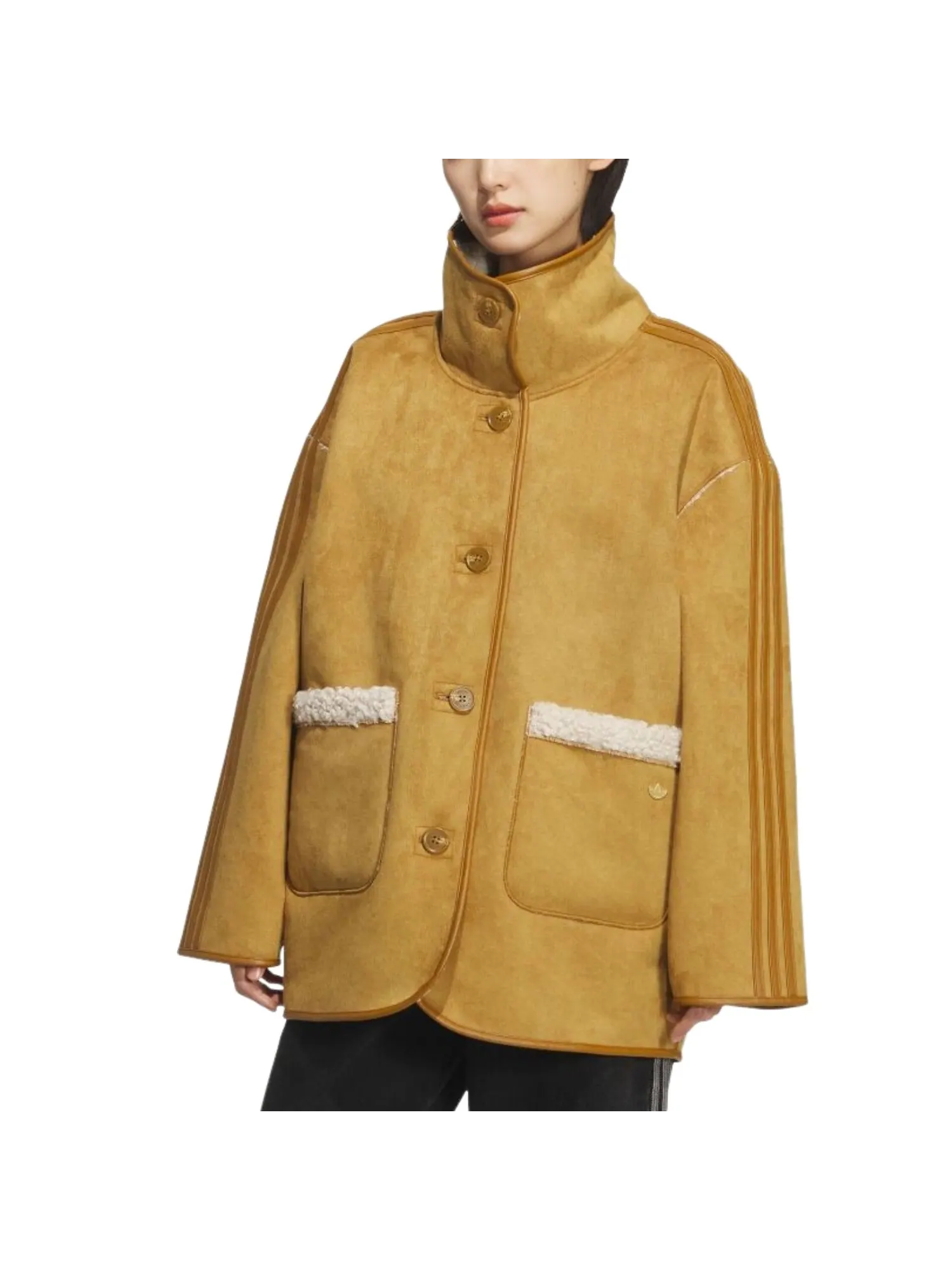 (WMNS) Куртка Adidas Crafted Jacket 'Bronze Strata Crystal Linen' — изображение 3 из 5, зеленый