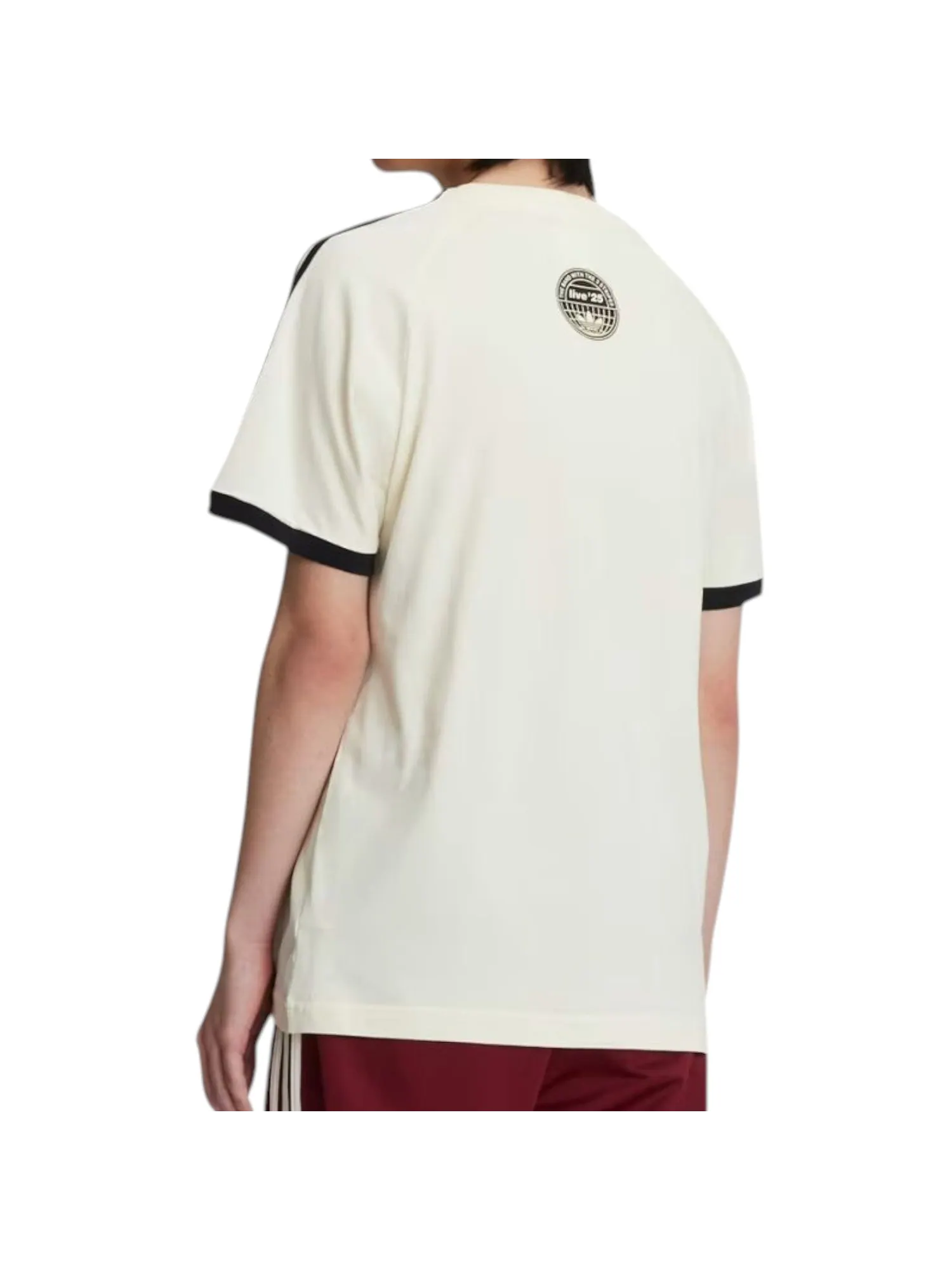 Футболка Adidas x Oasis Tour с тремя полосками — изображение 4 из 4, кремовый белый