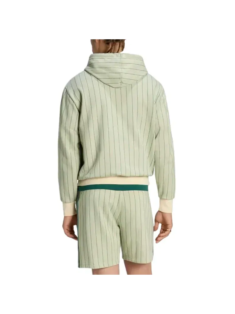 Мужское худи с принтом Pinstripes Adidas — изображение 3 из 3, зеленый