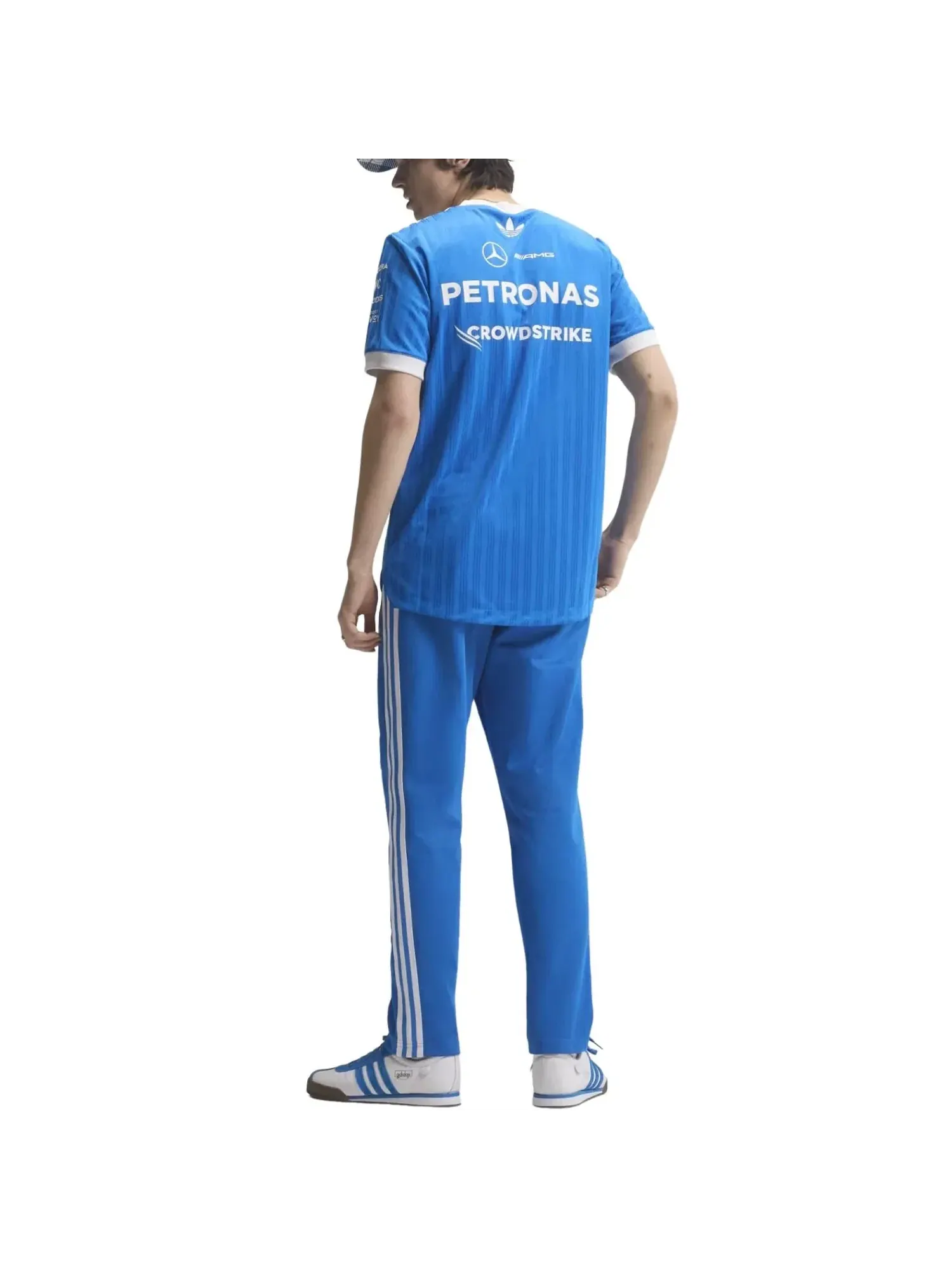 Мужская футболка Adidas x Mercedes AMG Petronas Formula 1 Team Blue Wonder Authentic Driver Jersey — изображение 2 из 2