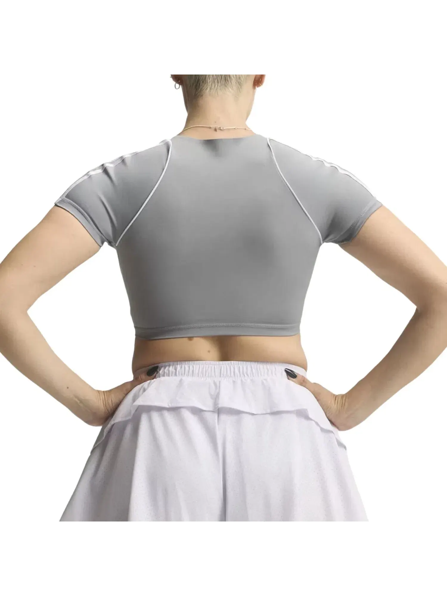 Женская футболка с принтом Sport Superstar Bra T-Shirt Adidas — изображение 3 из 3, серый