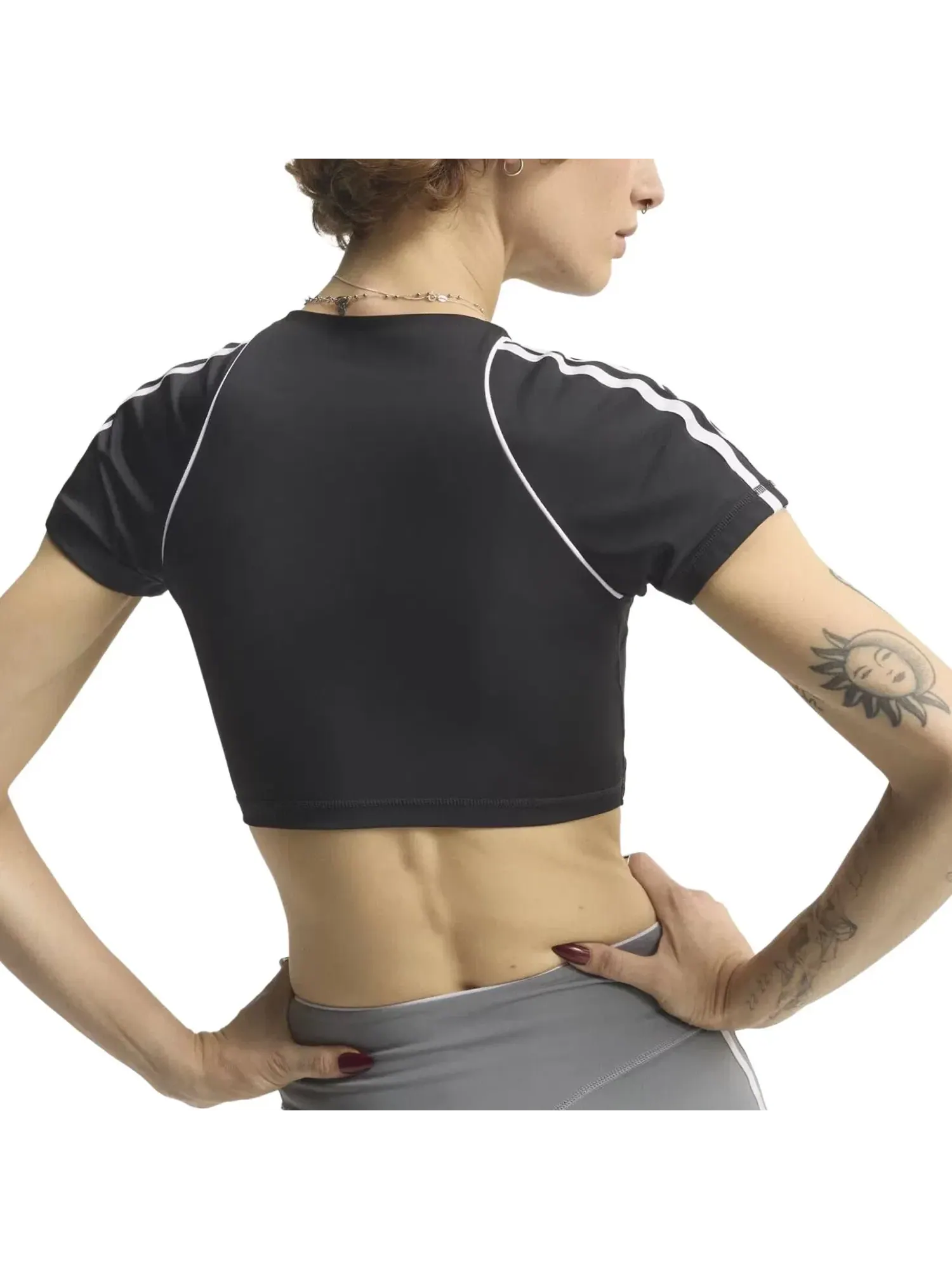 Женская футболка Superstar Bra T-Shirt Adidas — изображение 3 из 3, черный