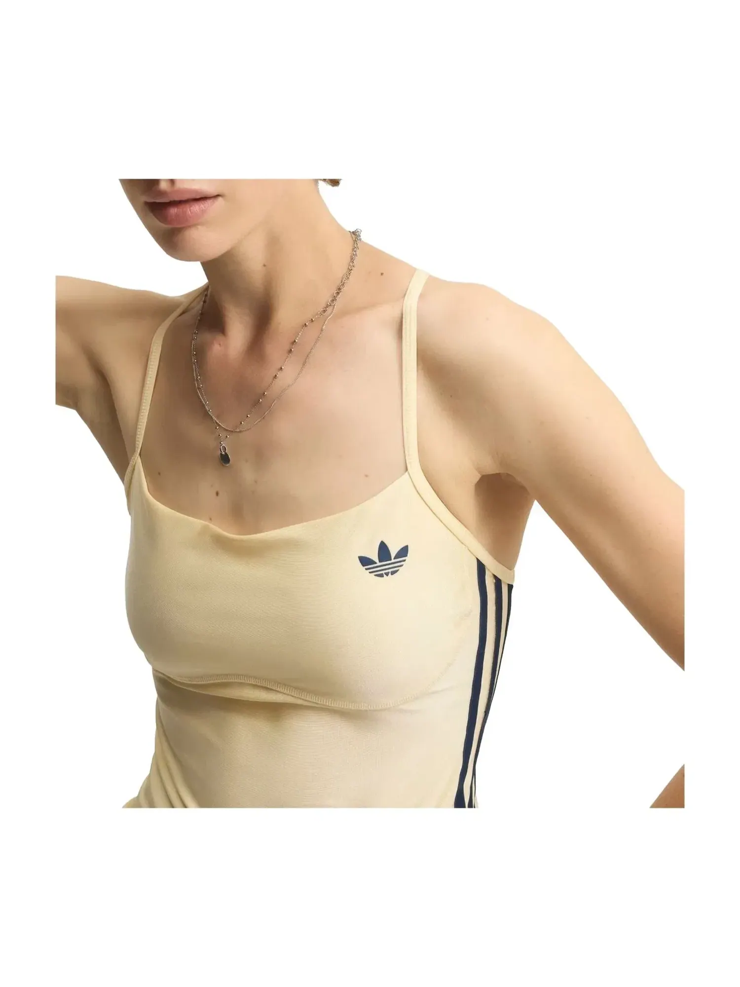 Женский топ без рукавов с принтом Adidas Warm Vanilla — изображение 2 из 3, желтый