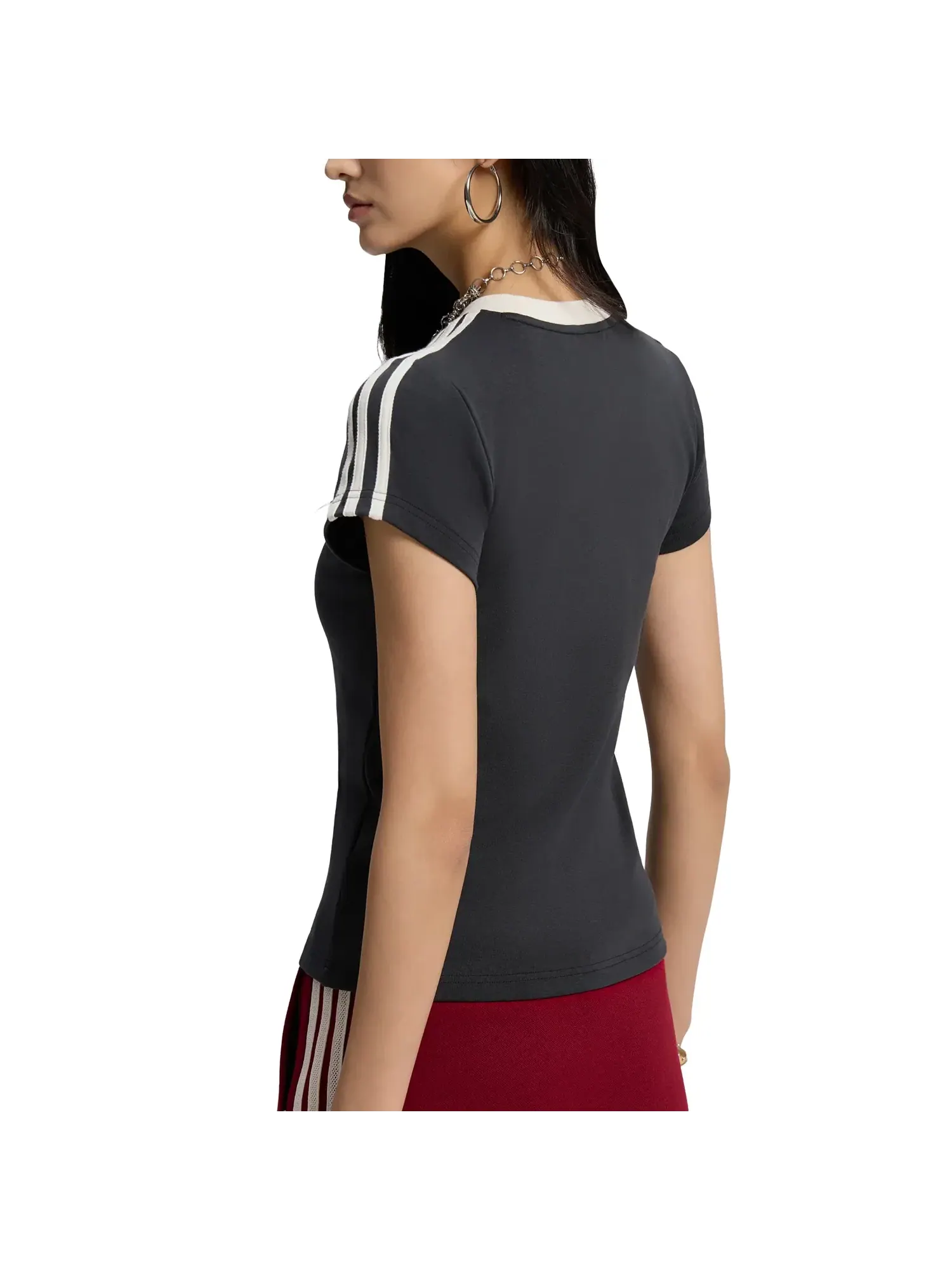 Женская футболка с коротким рукавом Adidas Tailored Cali — изображение 4 из 5, серый