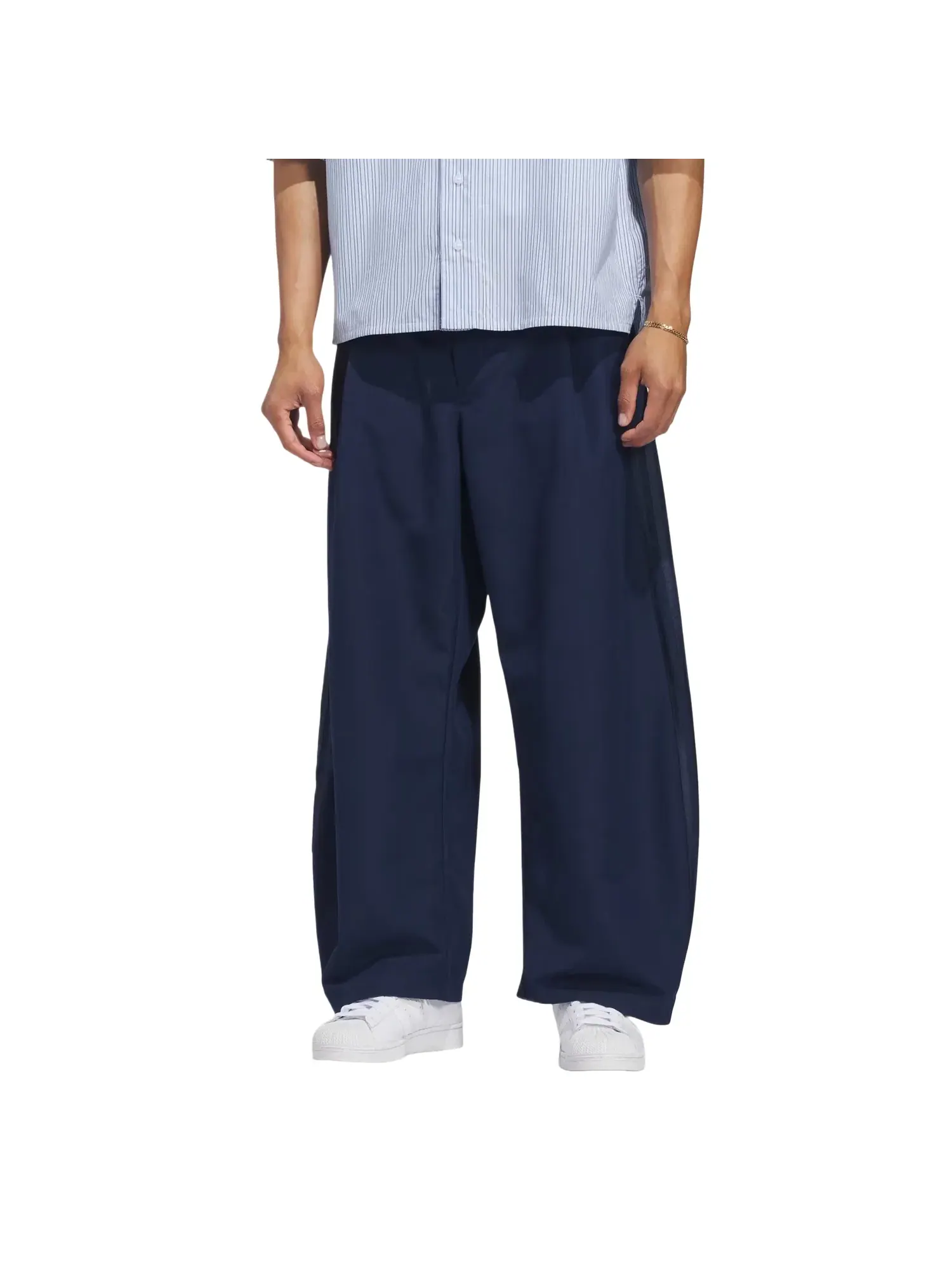 Мужские брюки с принтом Woven Barrel Pants Adidas — изображение 2 из 3, темно-синий