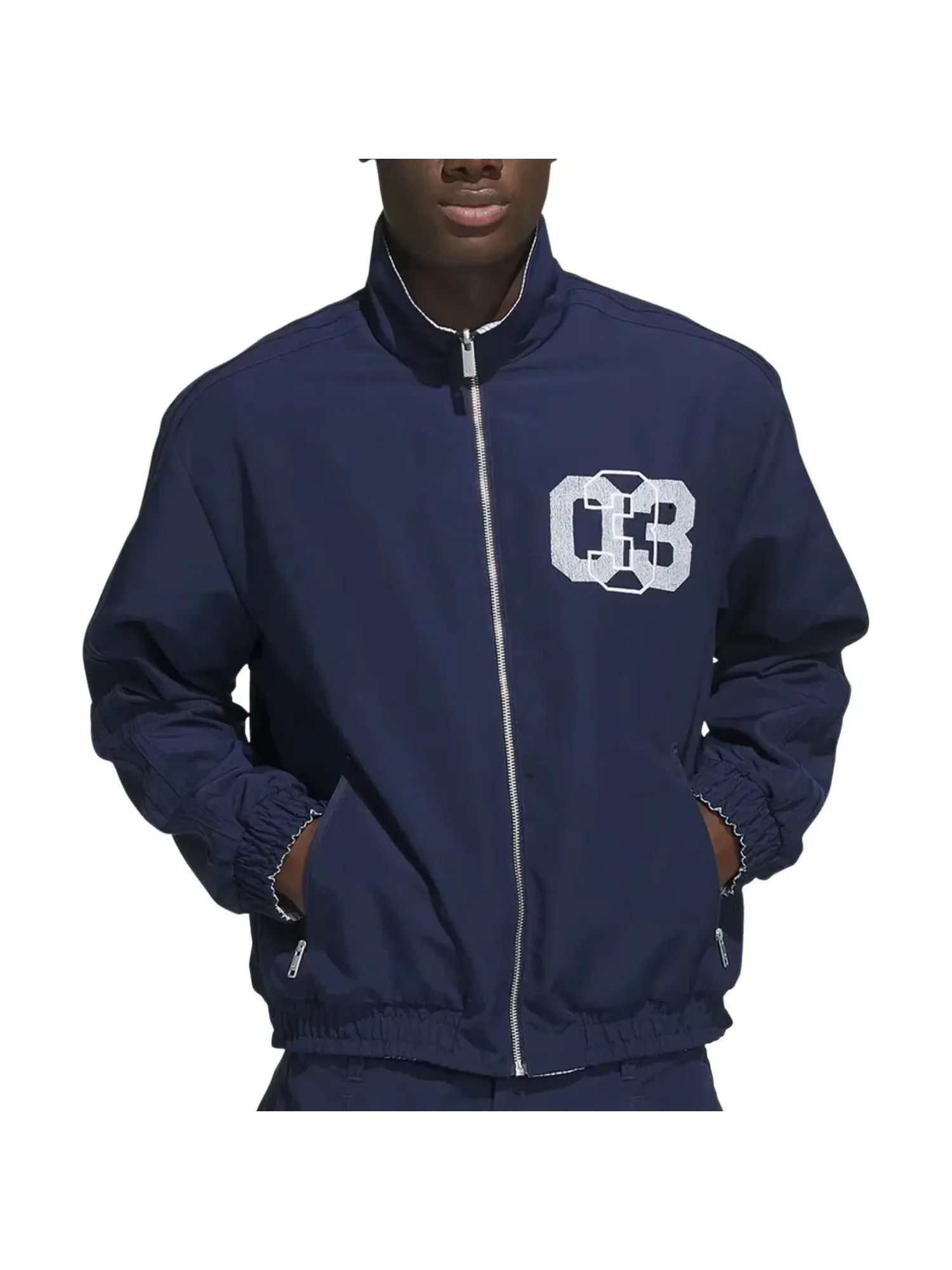 Мужская куртка-бомбер с длинным рукавом Adidas Firebird Coach Jacket — изображение 3 из 5, темно-синий
