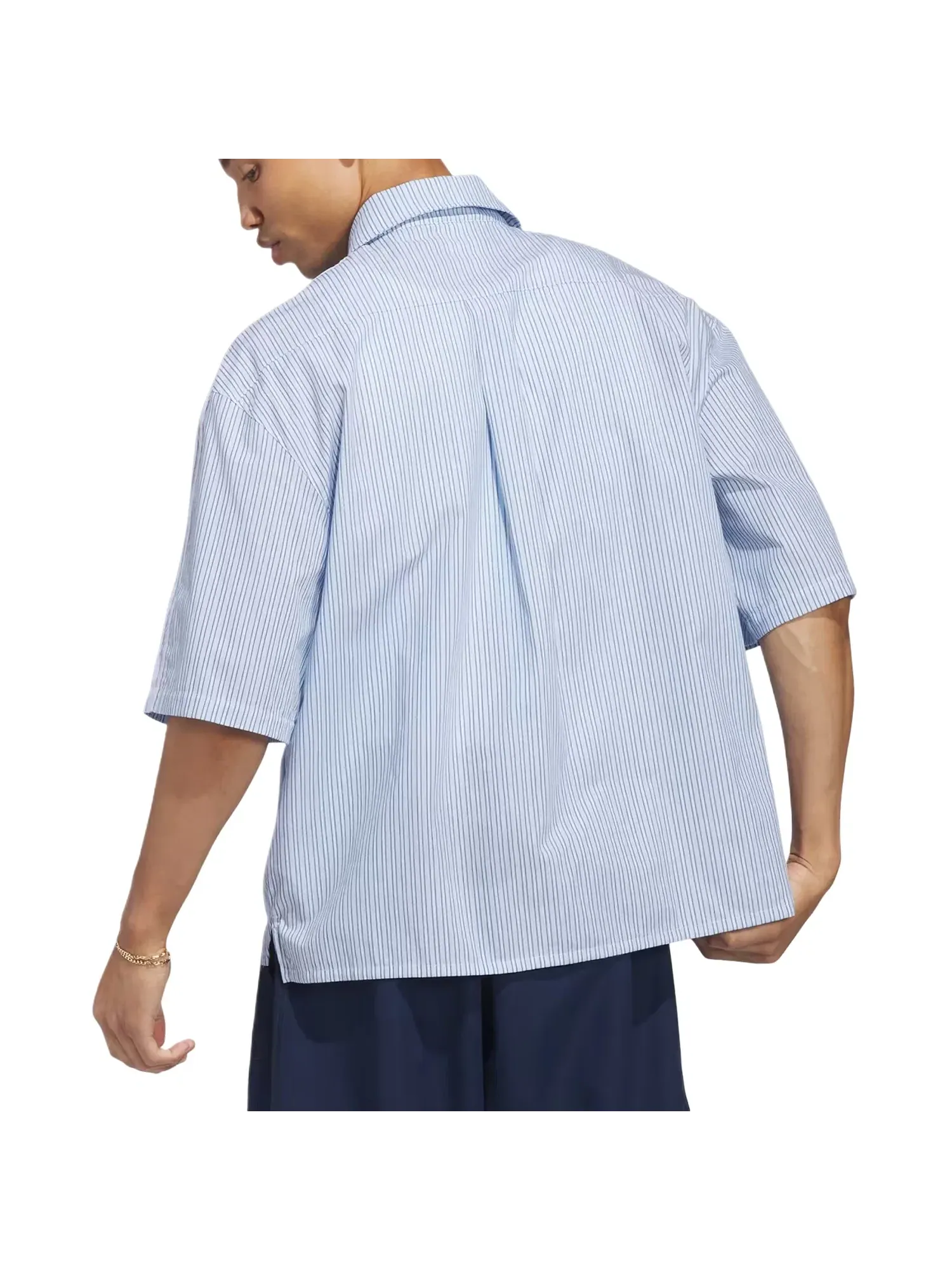 Мужская рубашка с длинным рукавом Adidas AOA Button Up — изображение 3 из 3, темно-синий