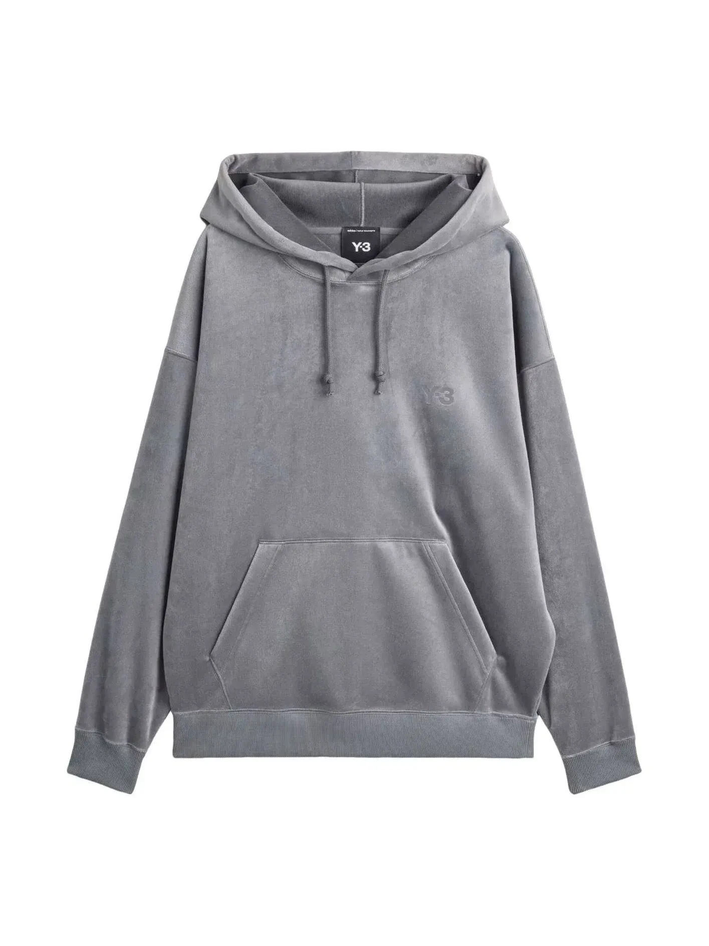 Мужское худи с вельветовым кордюром Adidas x Y-3 Velvet Corduroy Hoodie Asia Sizing — изображение 1 из 5, серый