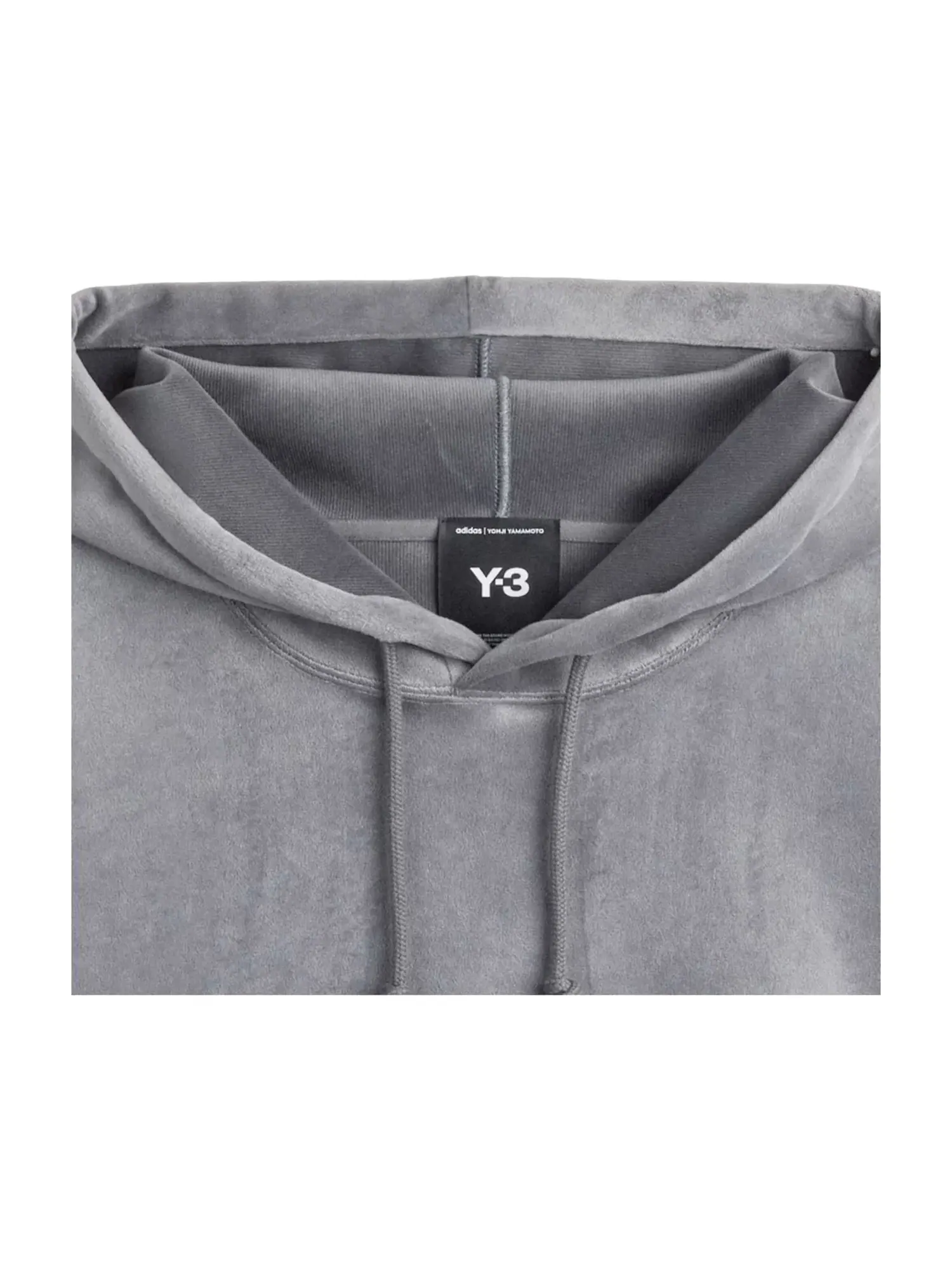 Мужское худи с вельветовым кордюром Adidas x Y-3 Velvet Corduroy Hoodie Asia Sizing — изображение 3 из 5, серый