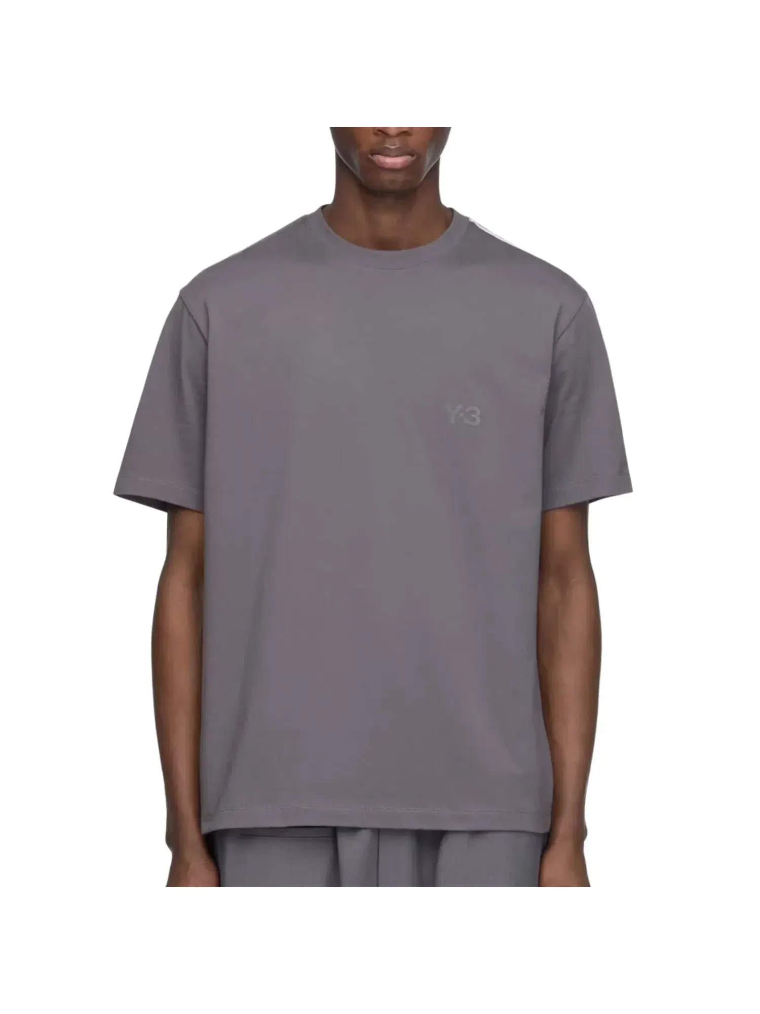 Мужская футболка с градиентным принтом Adidas x Y-3 Gradient Stripes T-shirt Ку2250 — изображение 3 из 4, серый