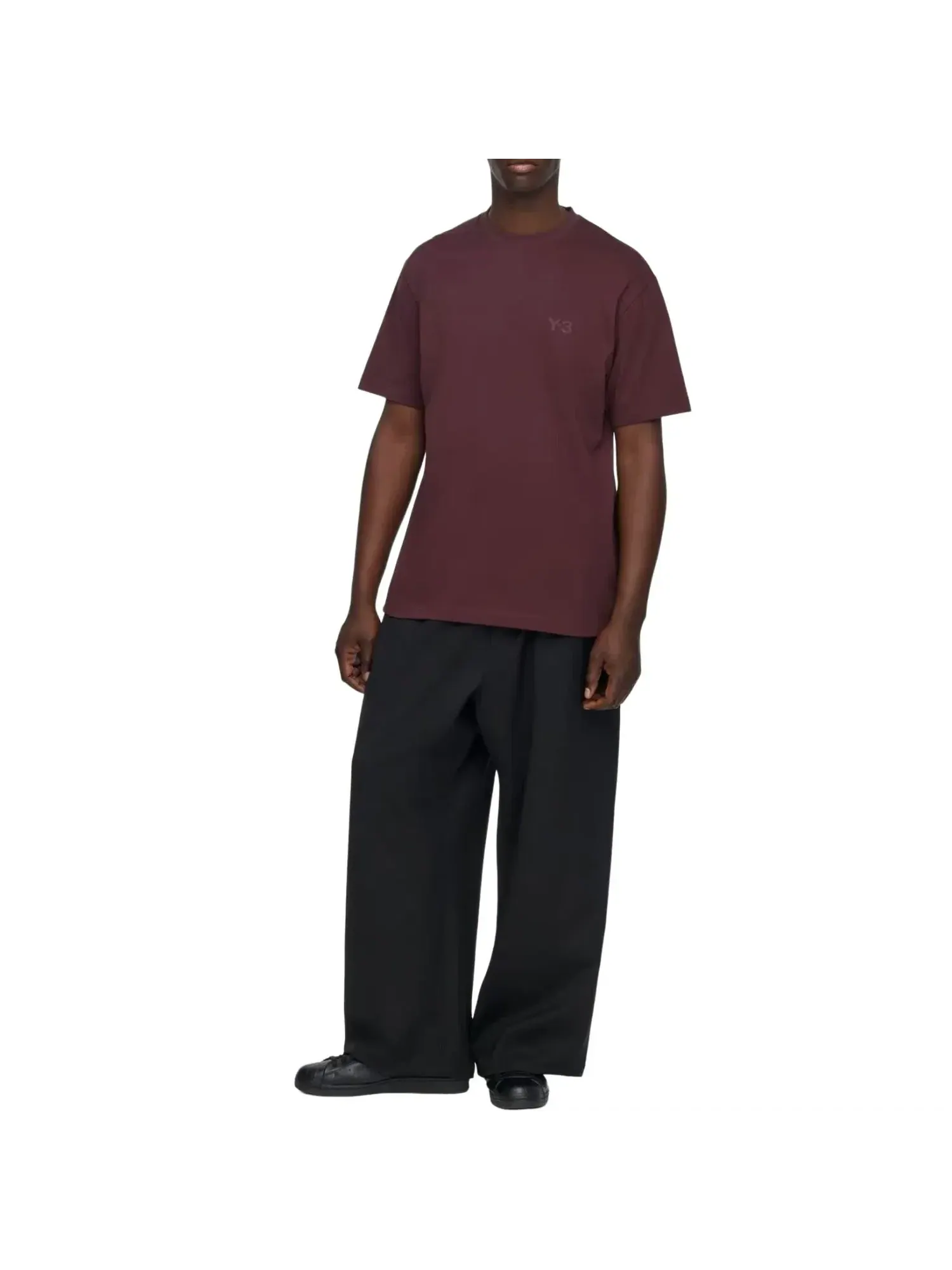 Мужская футболка с коротким рукавом Adidas x Y-3 Regular T-Shirt 'Night Red' KU2264 — изображение 3 из 4, красный