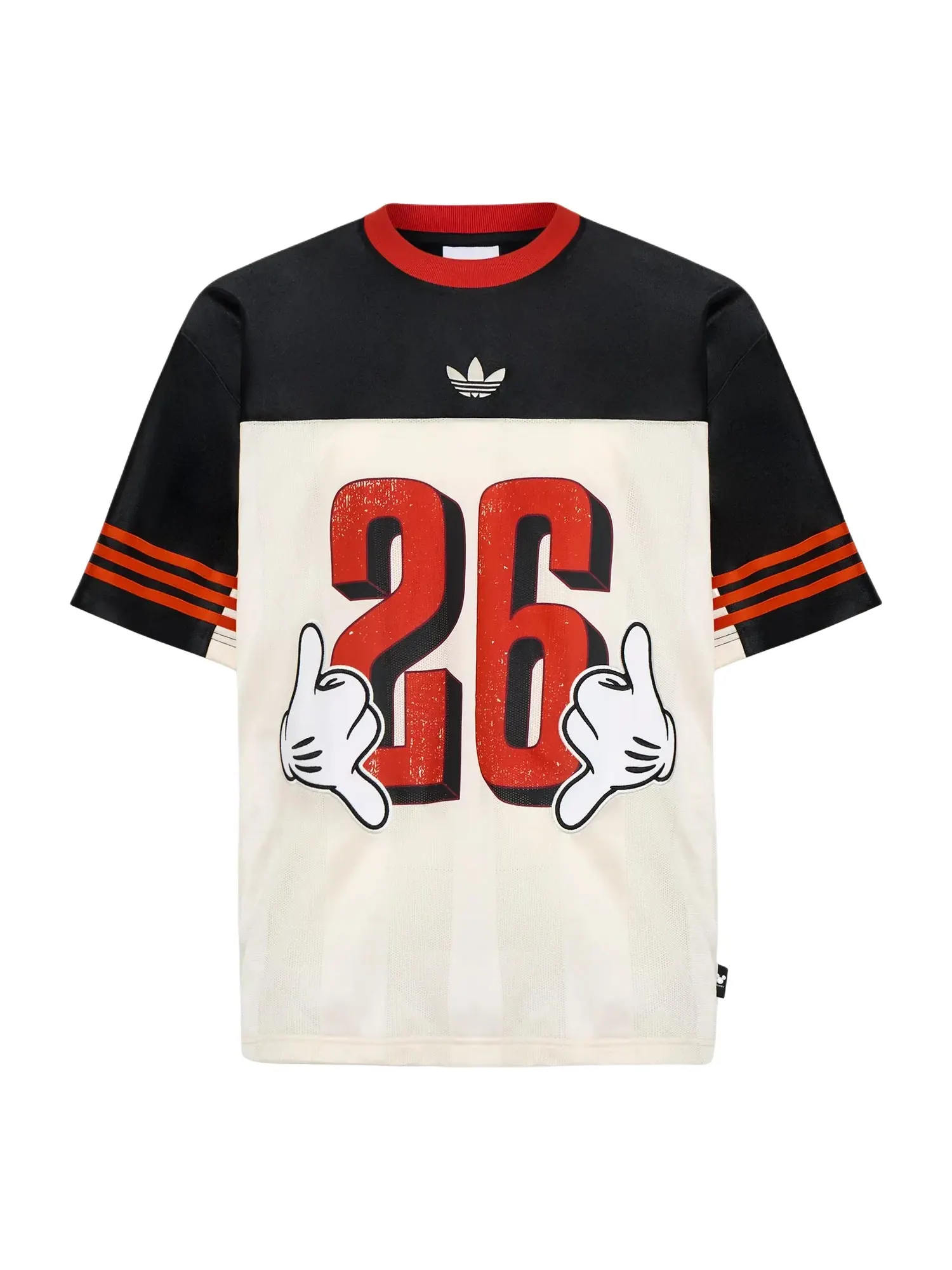 Мужская футболка с принтом Adidas x Disney Mickey Mouse Jersey — изображение 1 из 5, черный