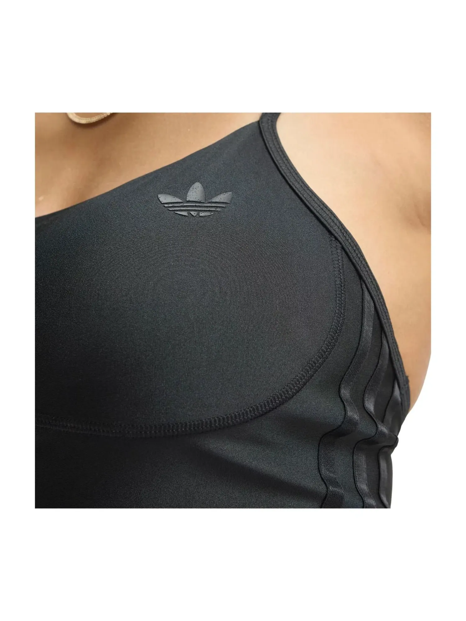 Женский топ-безрукавка с принтом Adidas Sport Tank Top Padded — изображение 4 из 4, черный