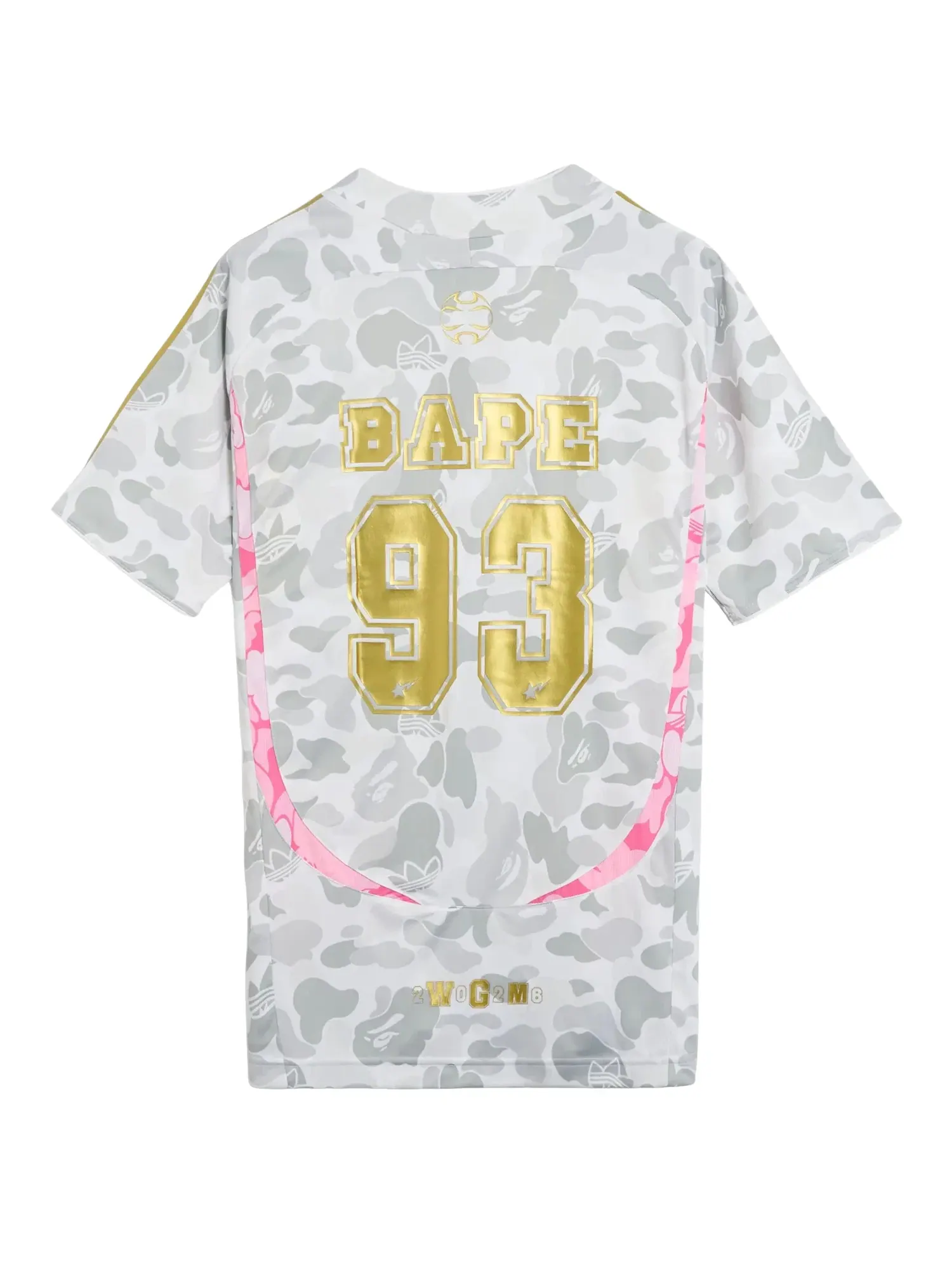Мужская футболка с принтом Adidas x BAPE Teamgeist — изображение 2 из 2, белый