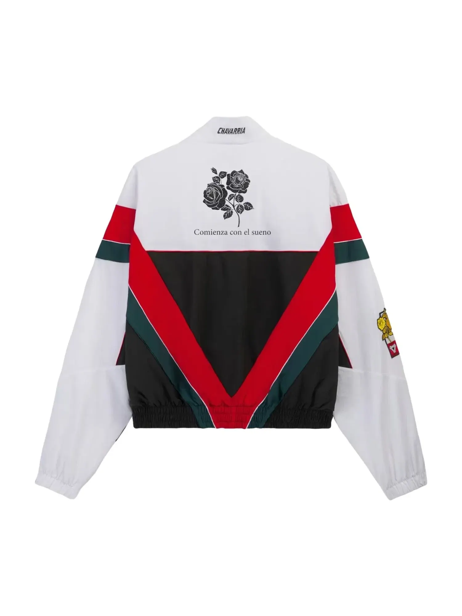 Мужская куртка-бомбер с принтом Adidas x Chavarria CDM Woven Track Jacket — изображение 2 из 5, белый