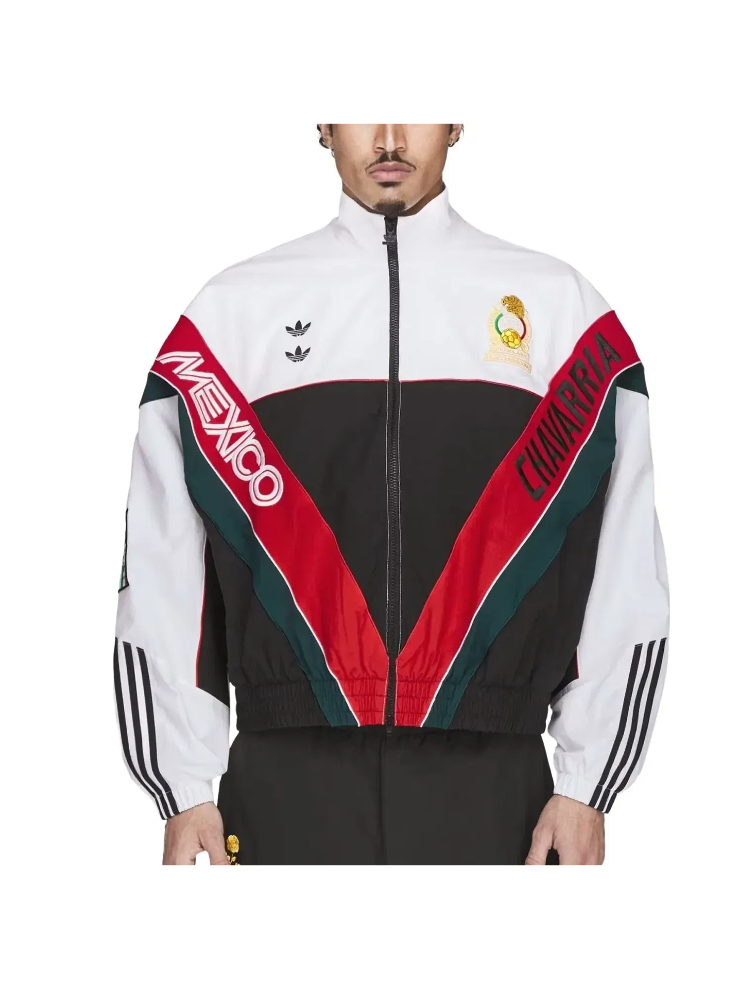 Мужская куртка-бомбер с принтом Adidas x Chavarria CDM Woven Track Jacket — изображение 3 из 5, белый