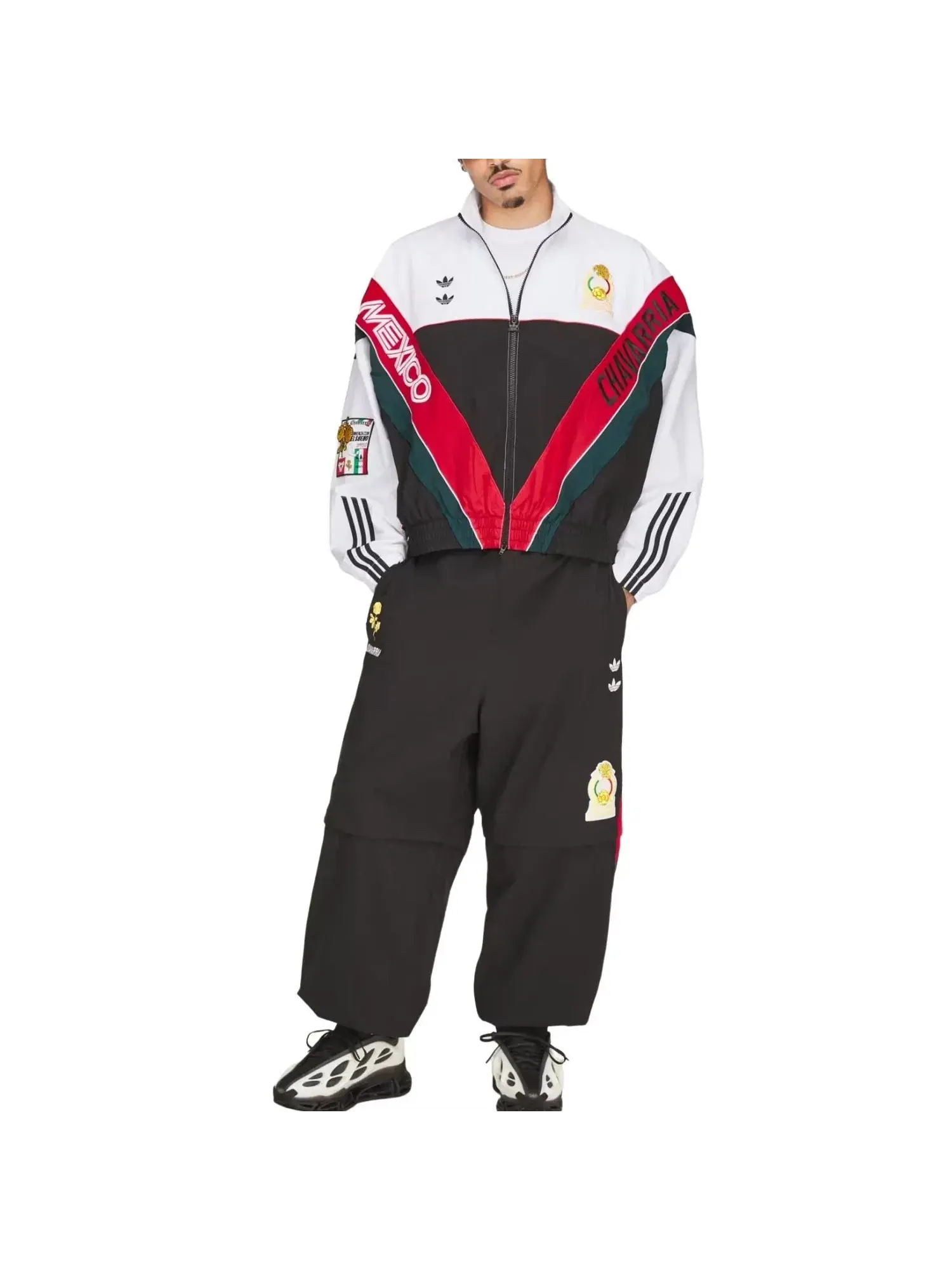 Мужская куртка-бомбер с принтом Adidas x Chavarria CDM Woven Track Jacket — изображение 4 из 5, белый