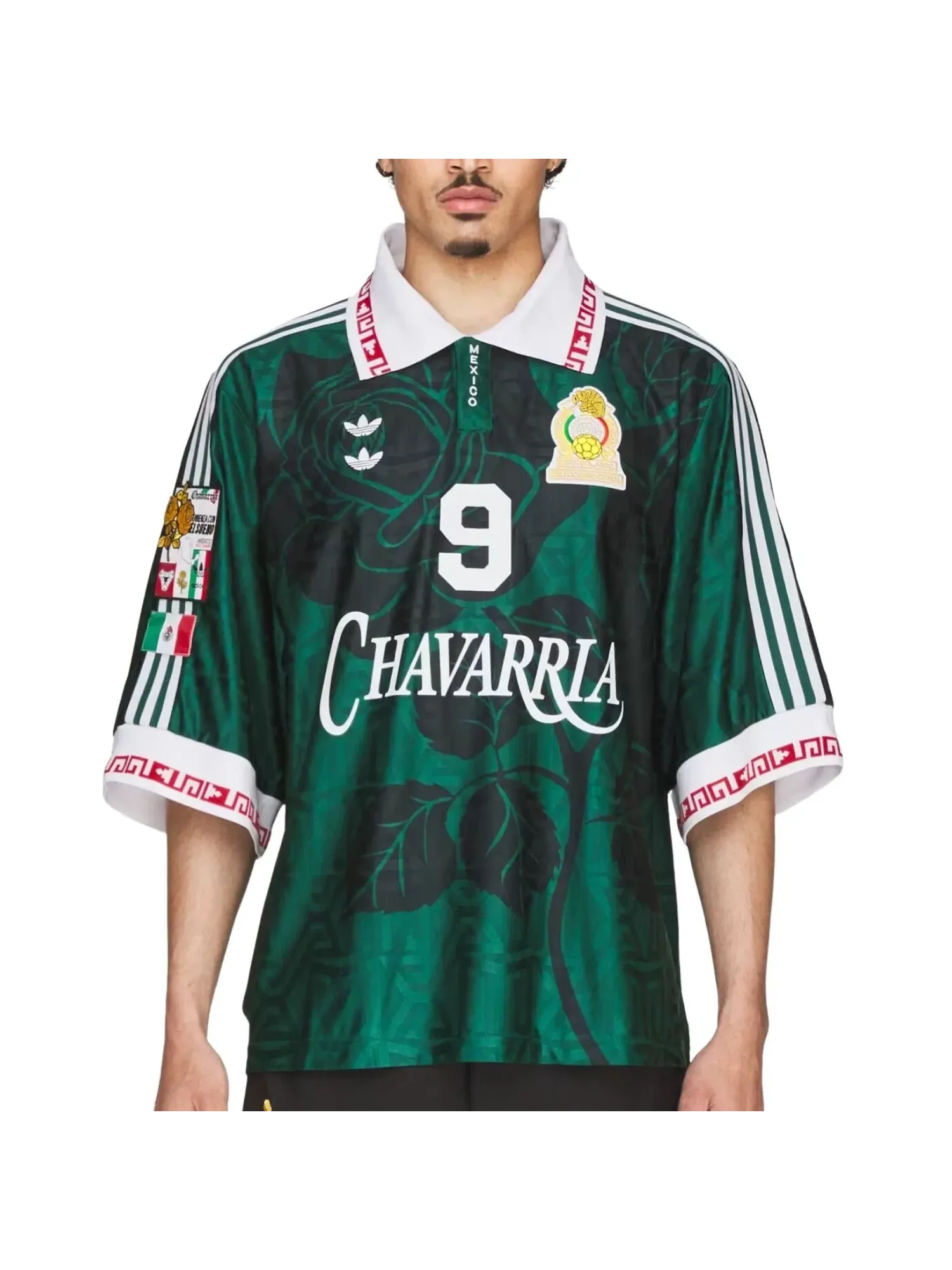 Мужская футболка с принтом Adidas x Chavarria Jersey — изображение 3 из 5, зеленый
