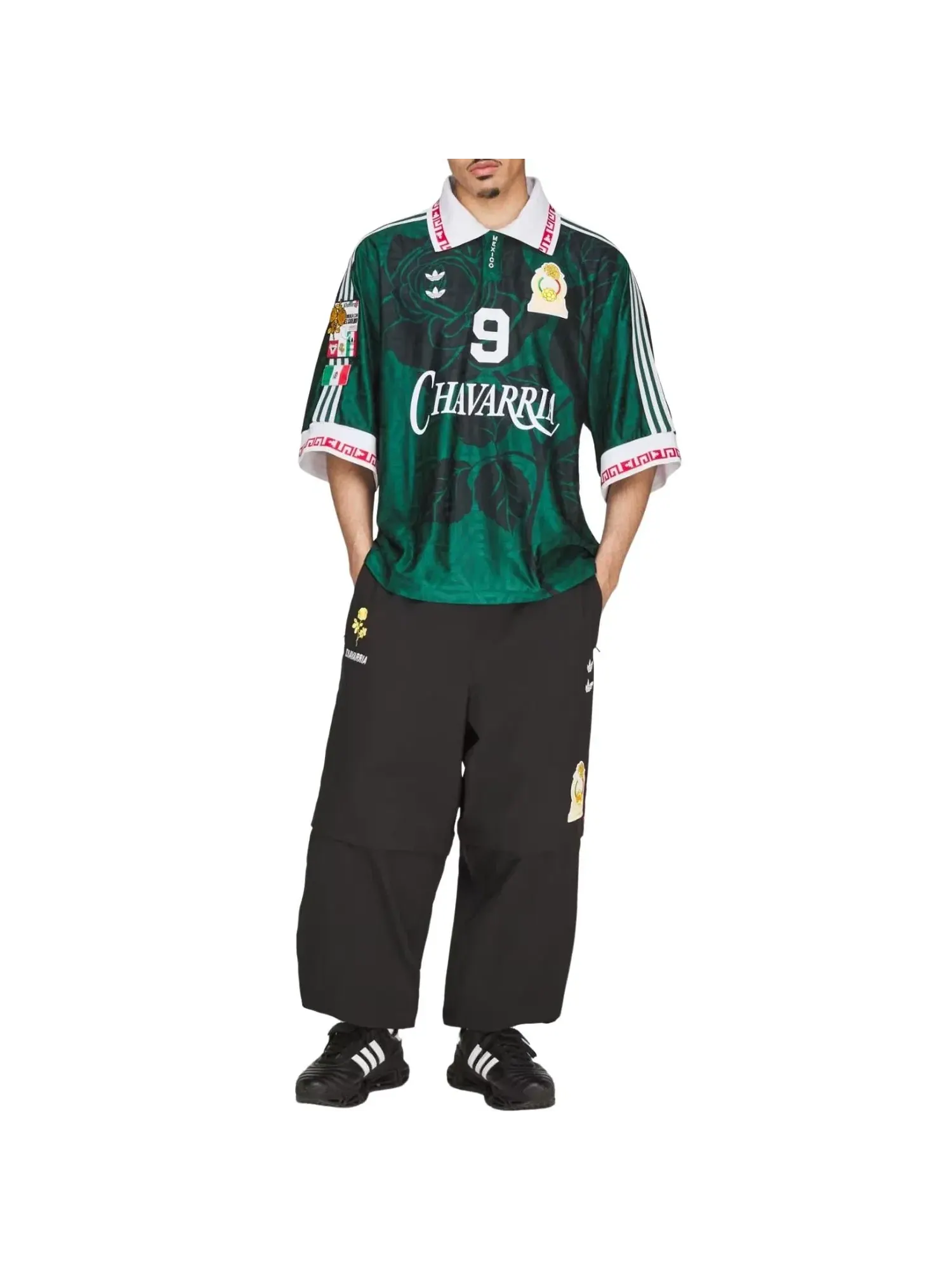 Мужская футболка с принтом Adidas x Chavarria Jersey — изображение 4 из 5, зеленый
