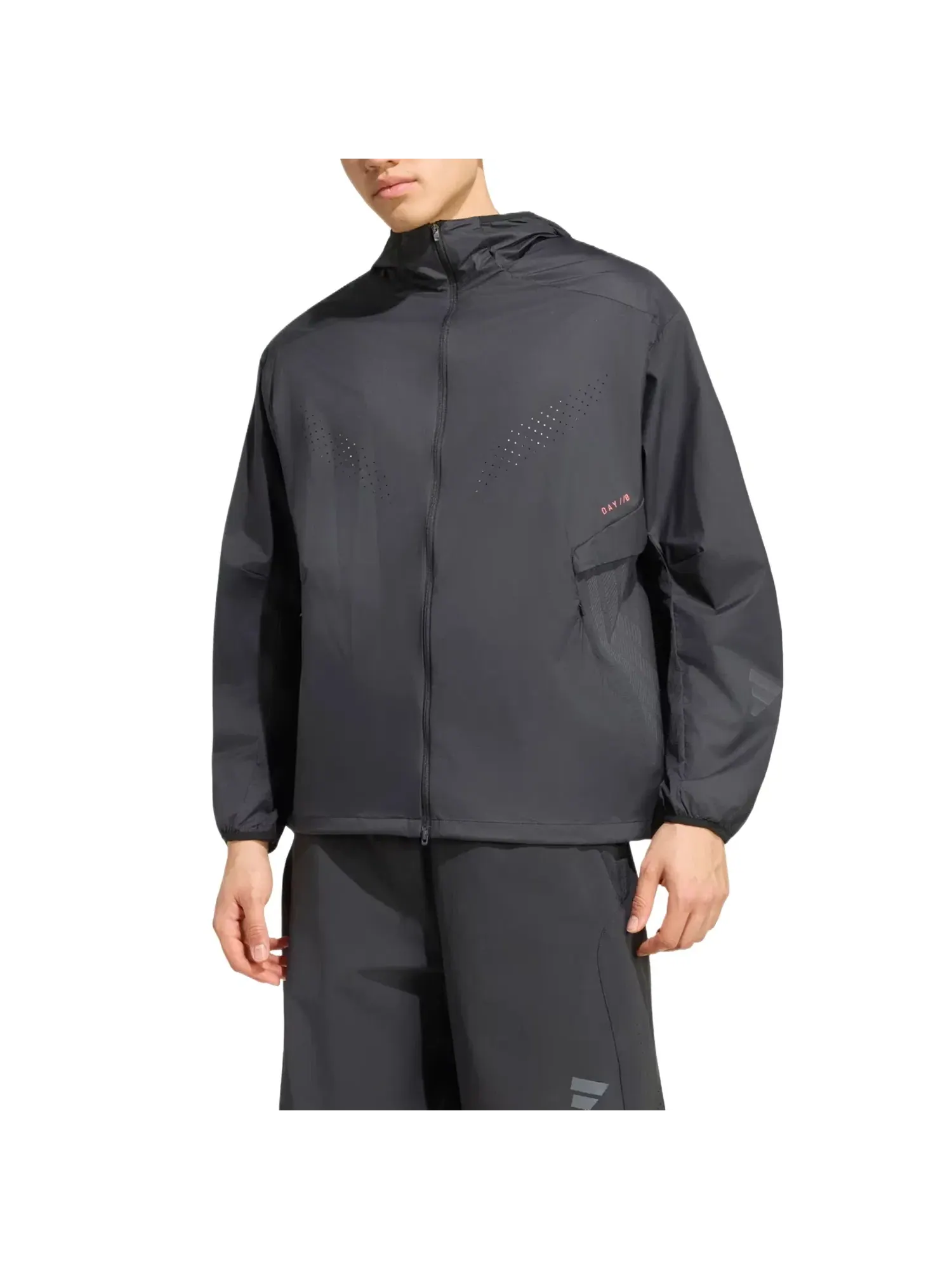 Мужская куртка с принтом Woven Jacket Adidas — изображение 2 из 3, черный