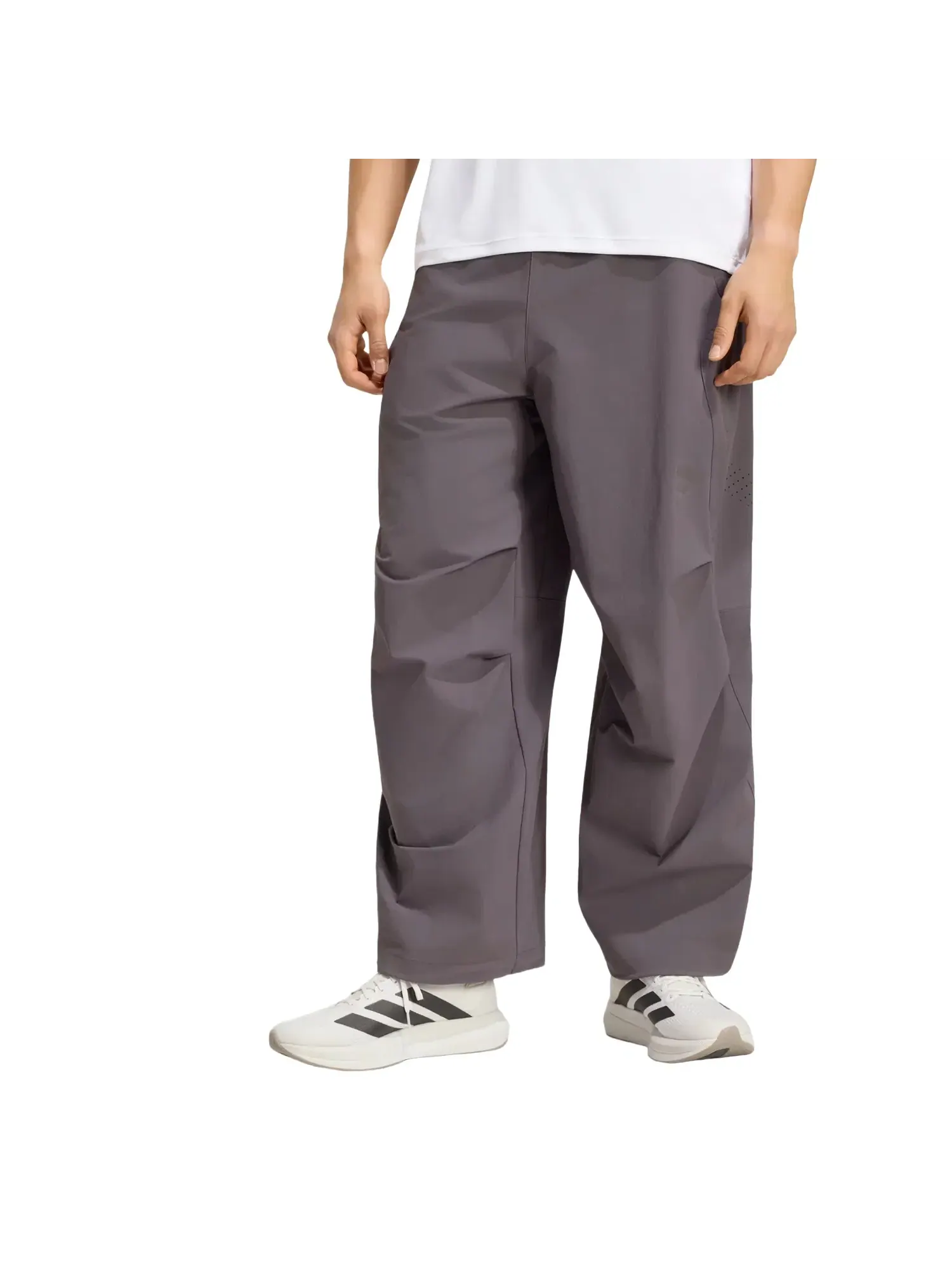 Мужские спортивные штаны для бега с принтом DAY//Ø Woven Pants Adidas — изображение 2 из 3, серый