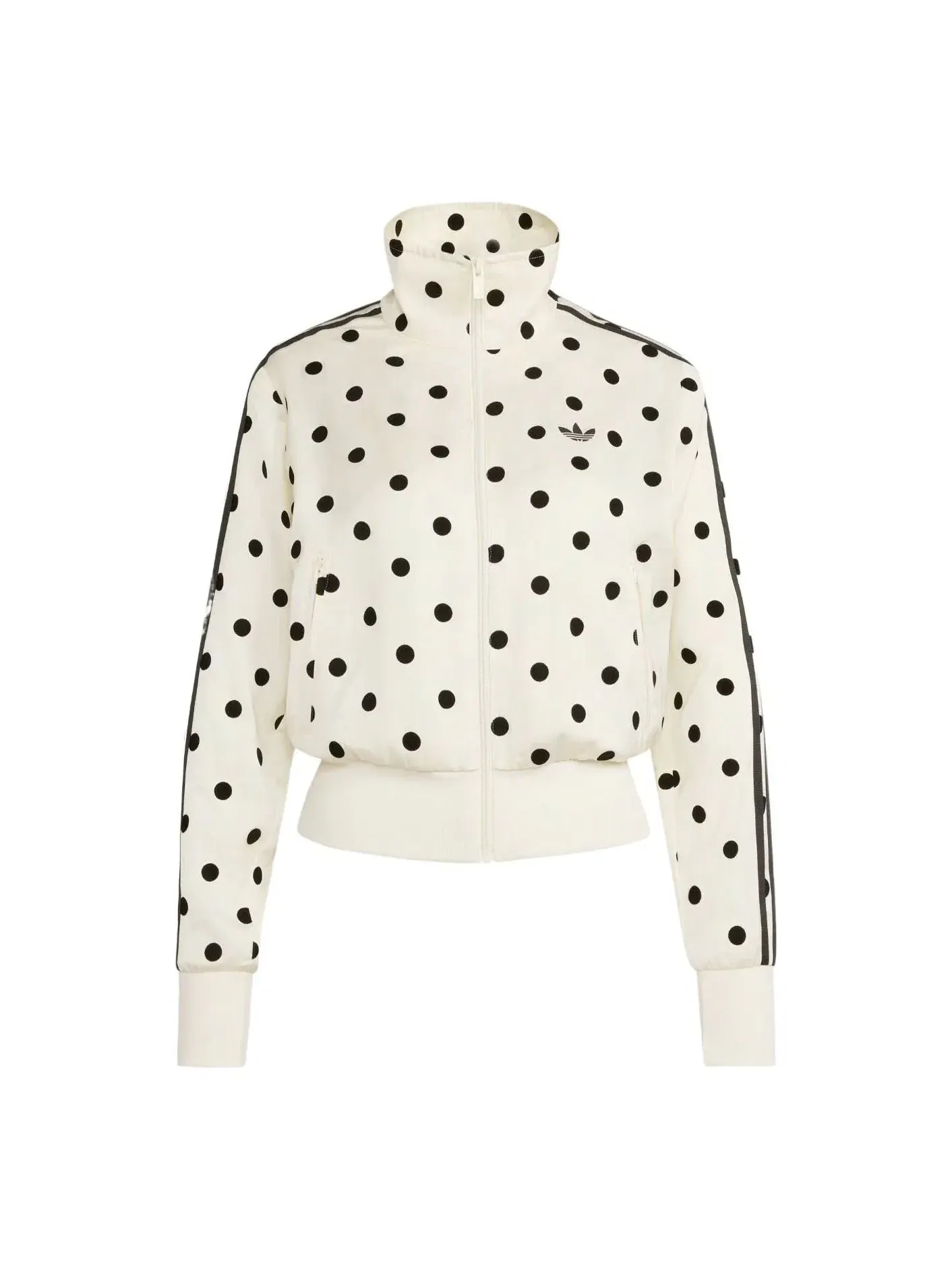 Спортивная куртка Adidas Satin Polka Dots TT Track Jacket 'Off White' KV1165 — изображение 1 из 2, белый
