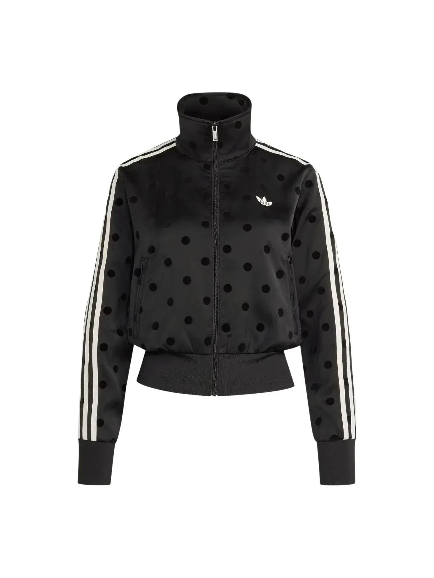 Спортивная куртка Adidas Satin Polka Dots TT Track Jacket 'Black' KV1166 — изображение 1 из 2, черный