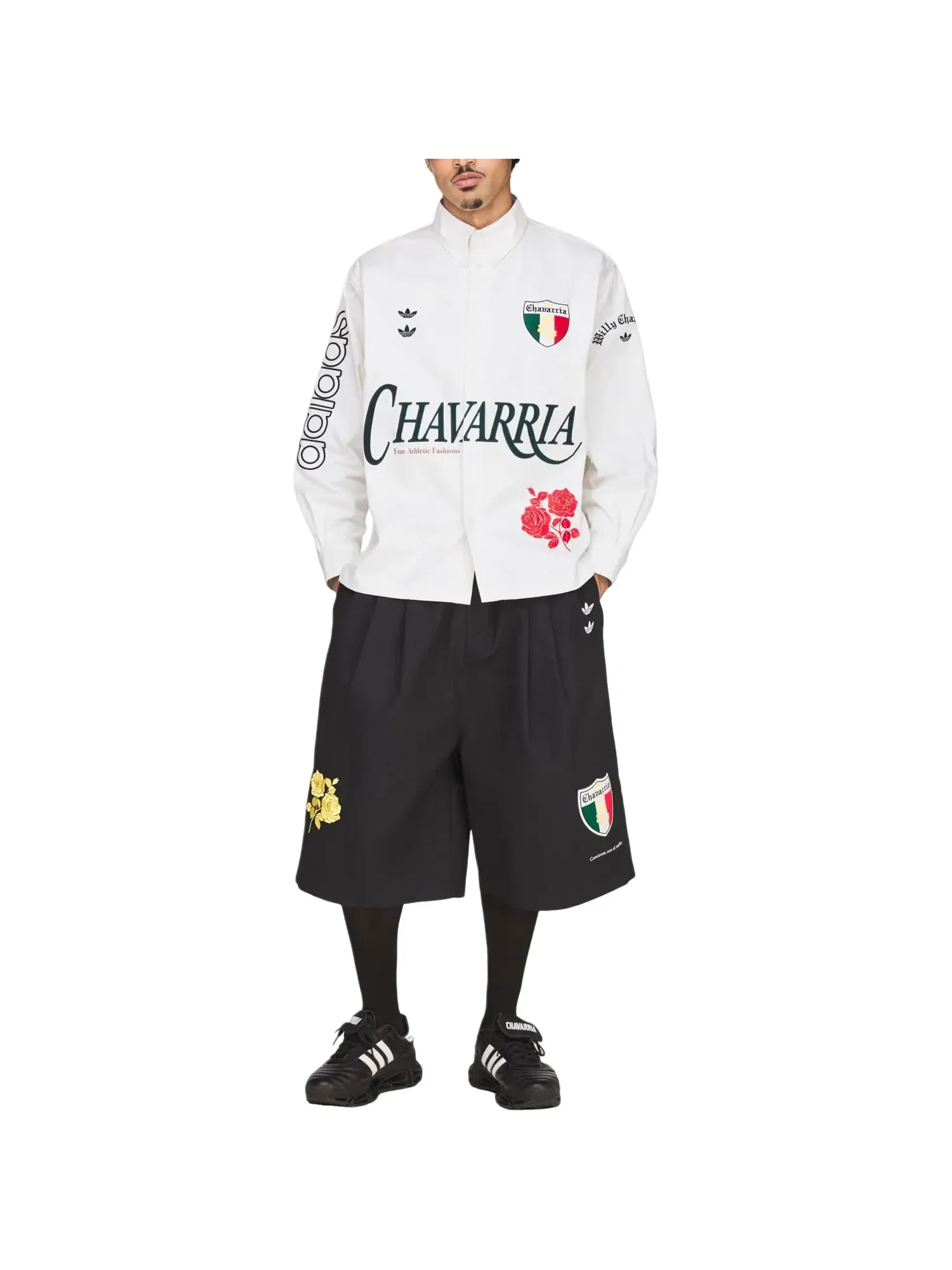 Мужская рубашка с принтом Adidas x Chavarria Button Up Shirt — изображение 5 из 5, белый