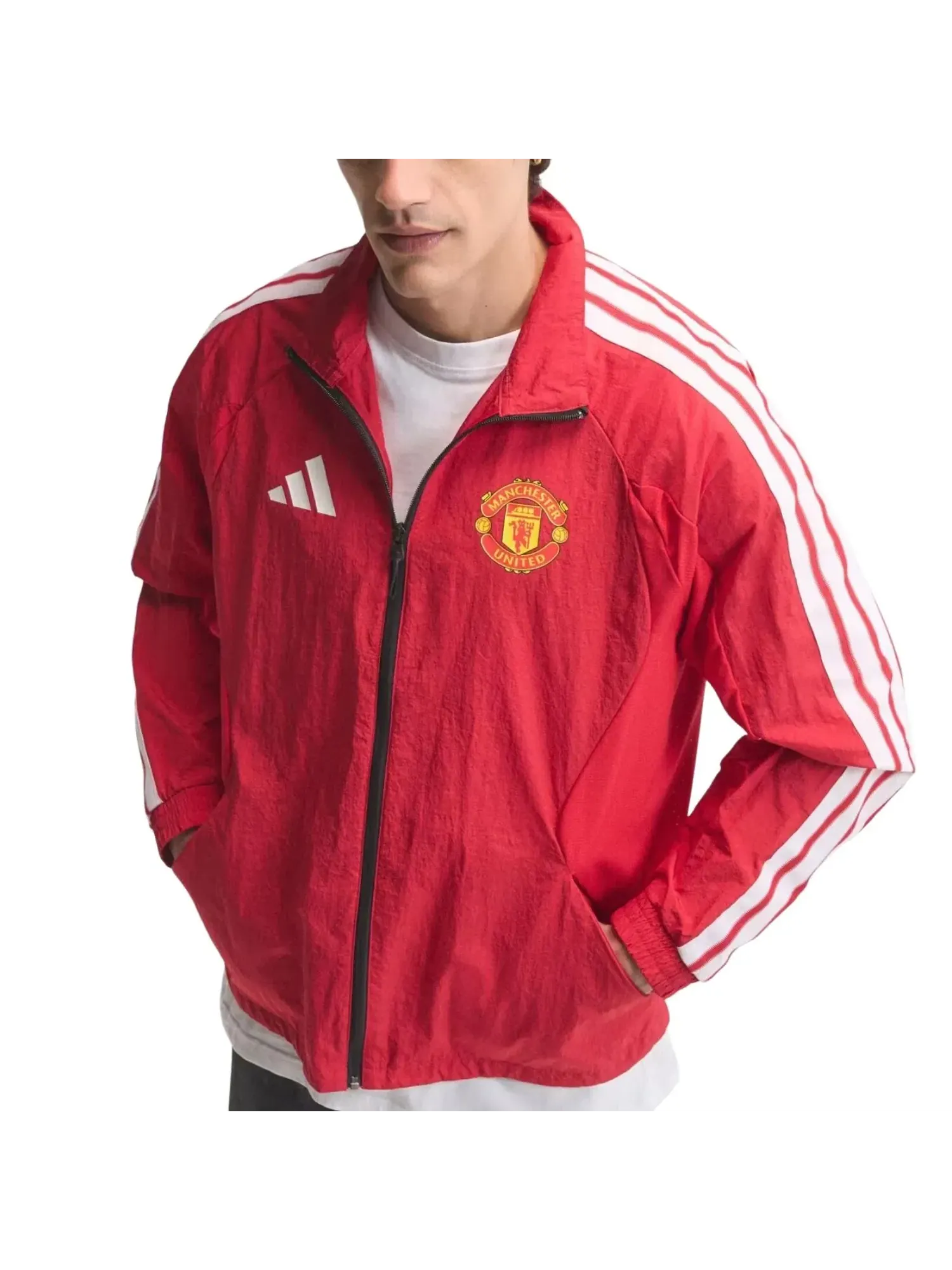 Домашняя куртка Adidas "Манчестер Юнайтед" Anthem — изображение 2 из 2, красный