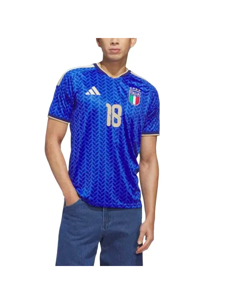 Мужская футболка Adidas Italy 26 Home Barella Jersey Bold — изображение 2 из 2, синий