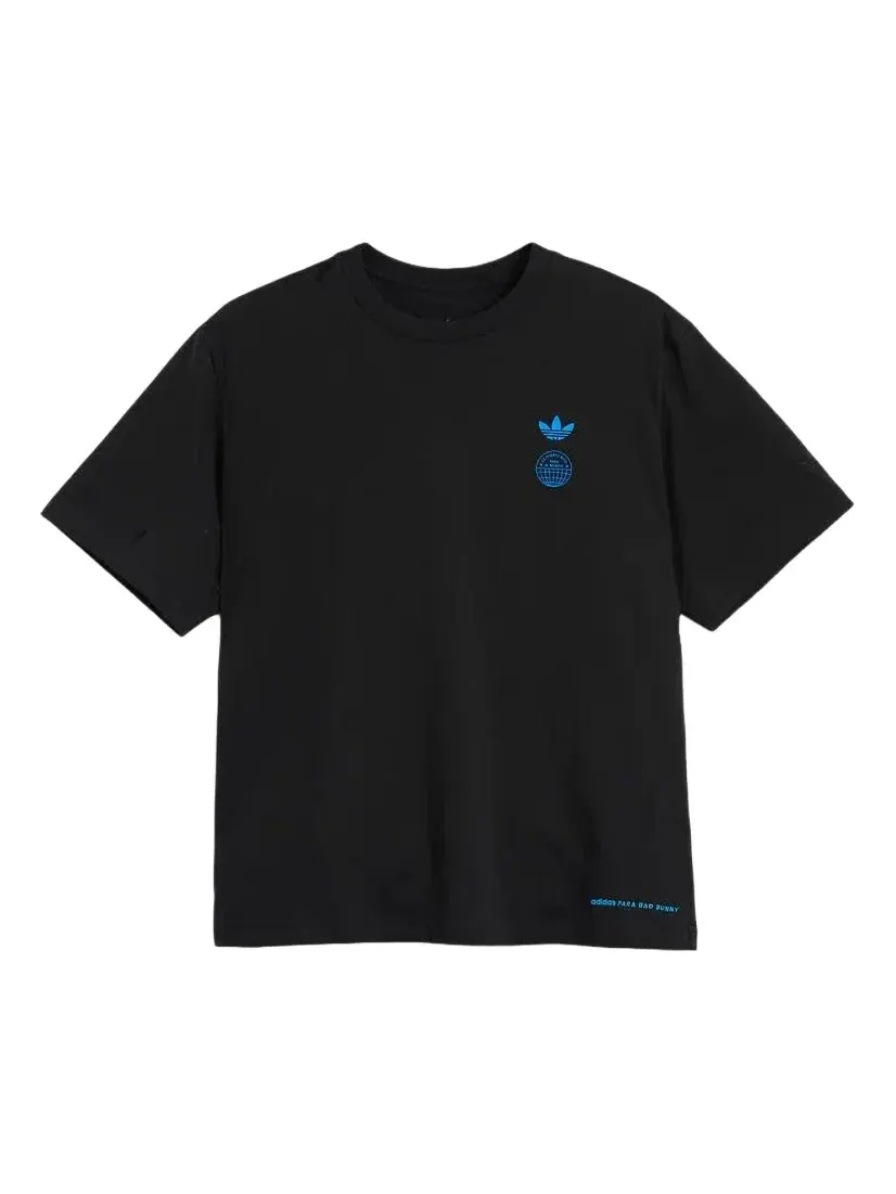 Мужская футболка с принтом Adidas x Bad Bunny DtMF Tour Merch Madrid T-Shirt — изображение 2 из 2, черный