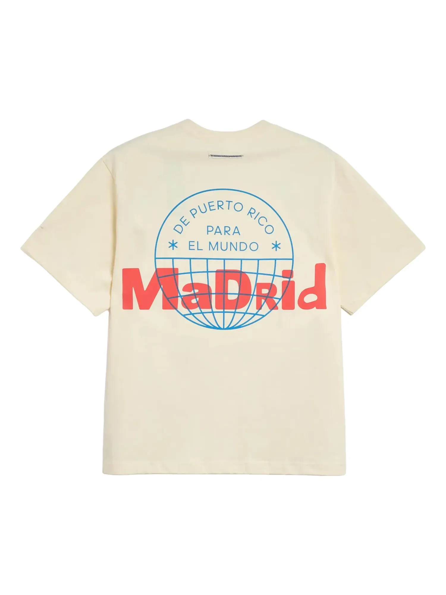 Мужская футболка с принтом Adidas x Bad Bunny DtMF Tour Merch Madrid T-Shirt — изображение 1 из 2, бежевый