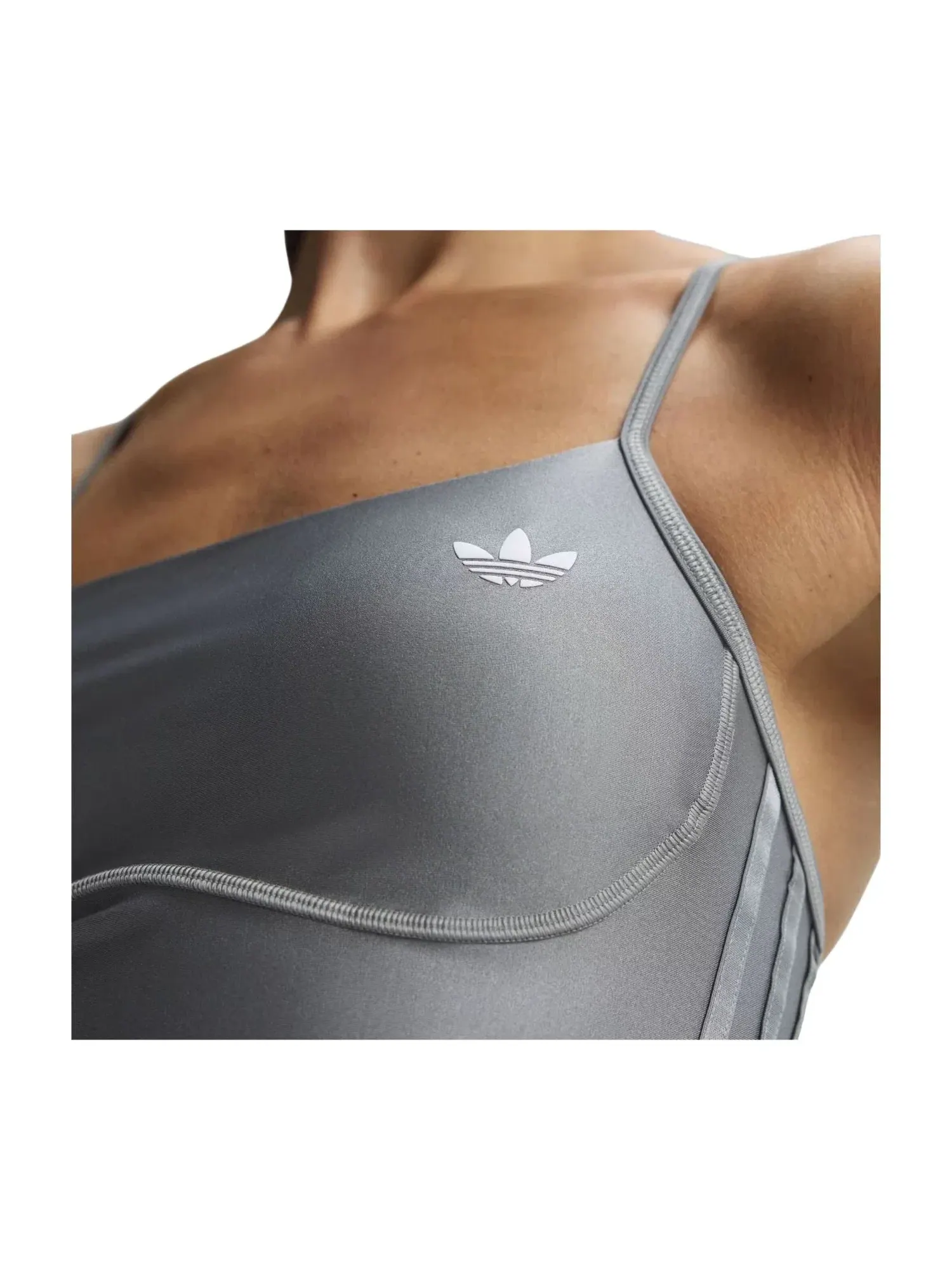 Женская майка-топ с утеплителем для тренировок Adidas — изображение 3 из 4, серый