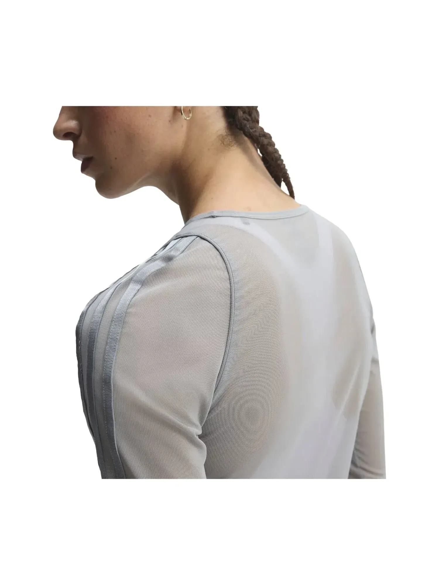 Женская футболка с длинным рукавом Adidas Sport Longsleeve Shirt Grey Three — изображение 3 из 4, серый