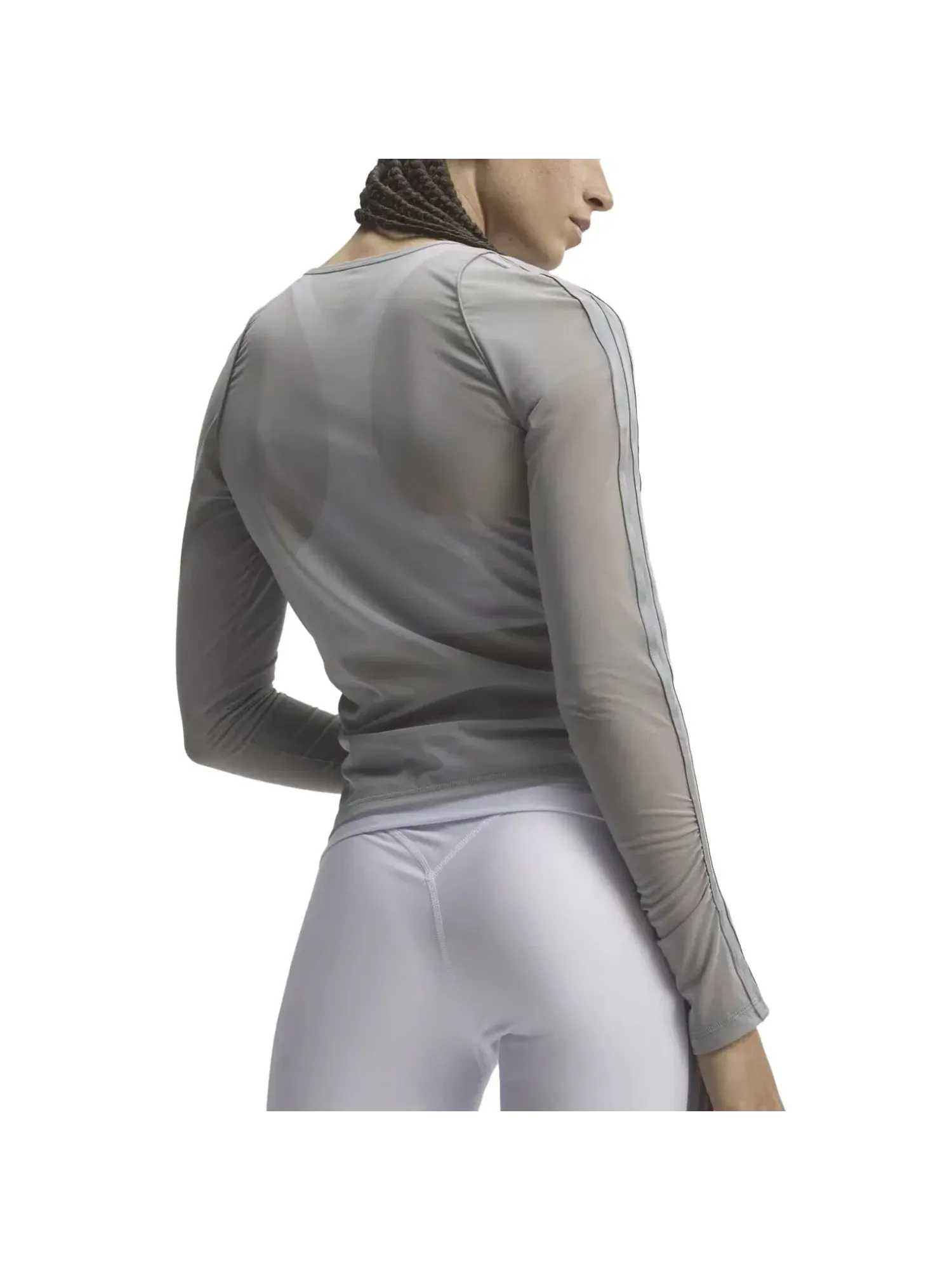Женская футболка с длинным рукавом Adidas Sport Longsleeve Shirt Grey Three — изображение 4 из 4, серый